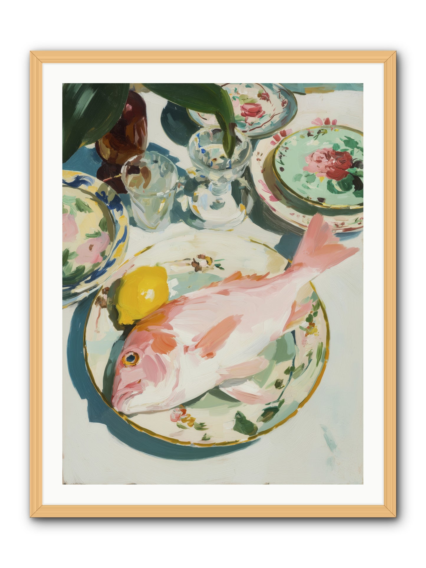 Nature's Table -- Framed Print - Natural 30x40