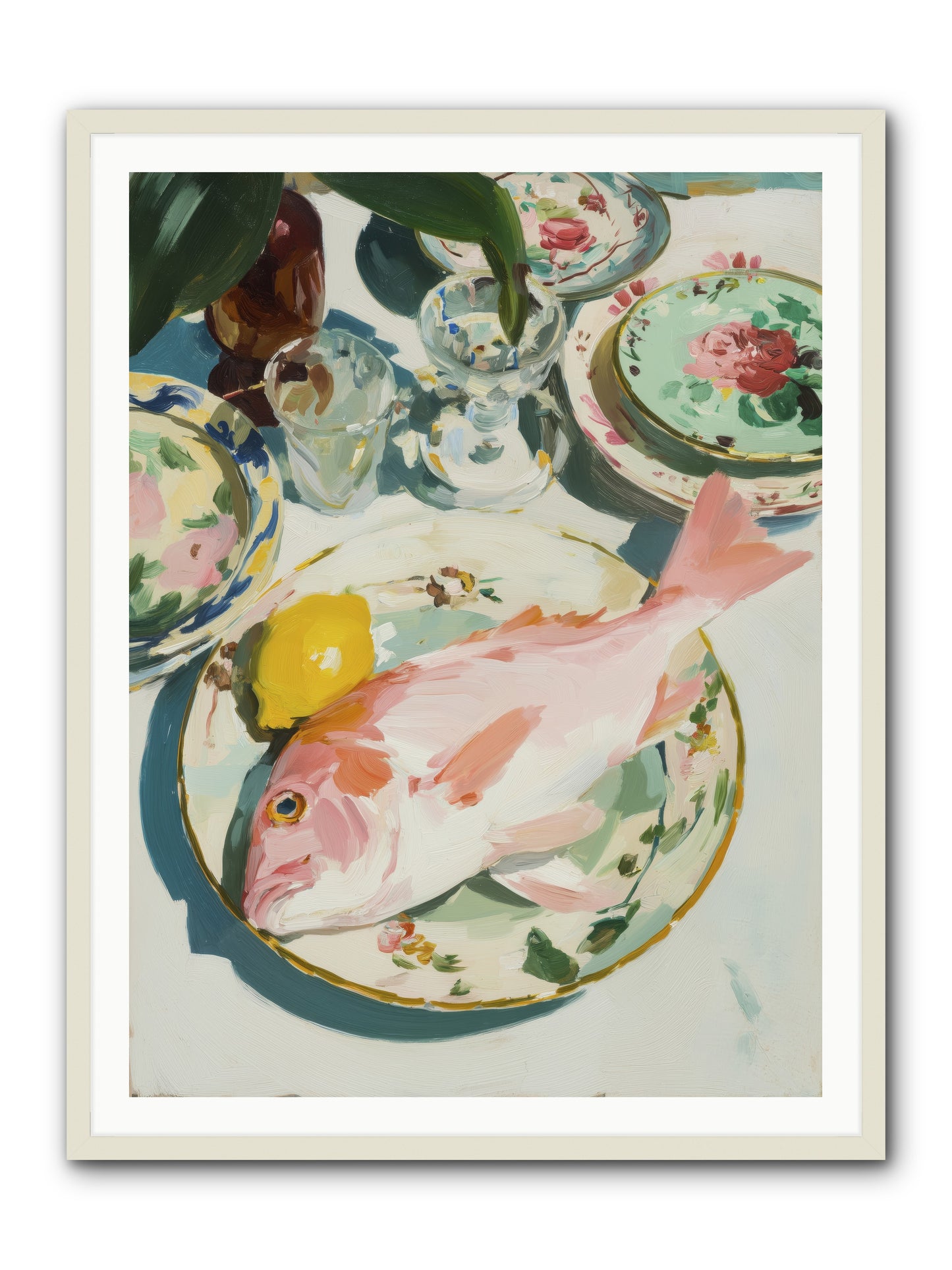 Nature's Table -- Framed Print - White 36x48
