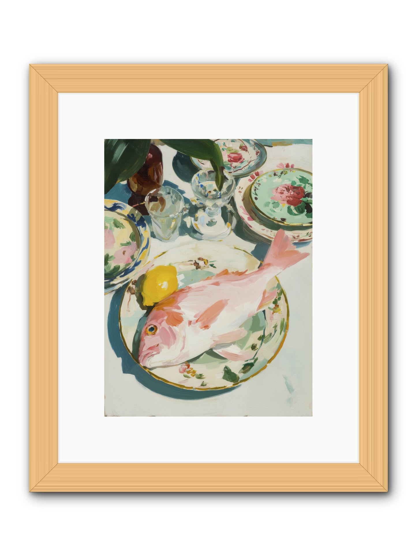 Nature's Table -- Framed Print - Natural 9x12