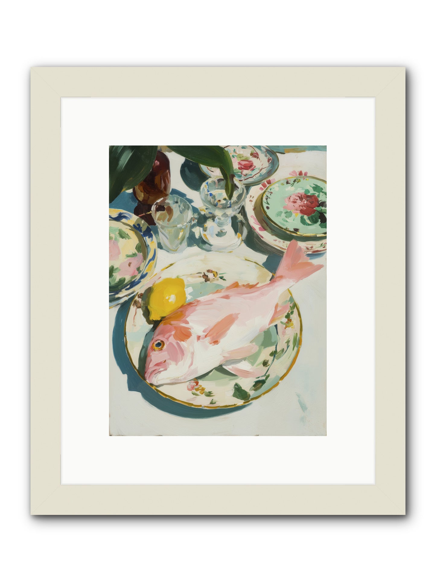 Nature's Table -- Framed Print - White 9x12