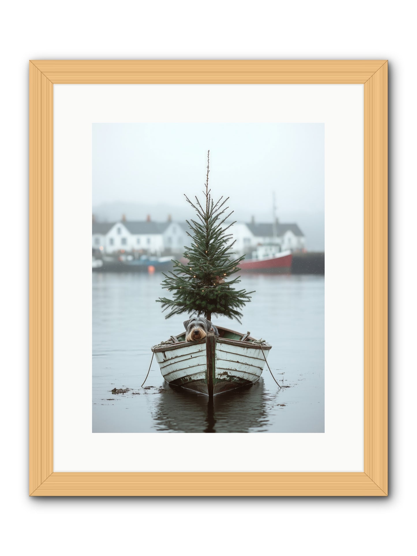 Nautical Noel -- Framed Print - Natural 12x16