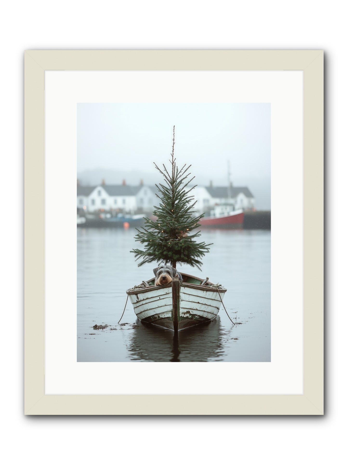 Nautical Noel -- Framed Print - White 12x16