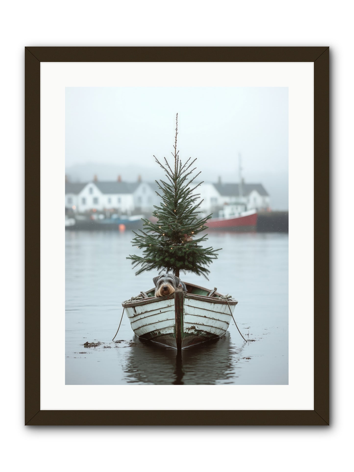 Nautical Noel -- Framed Print - Black 18x24