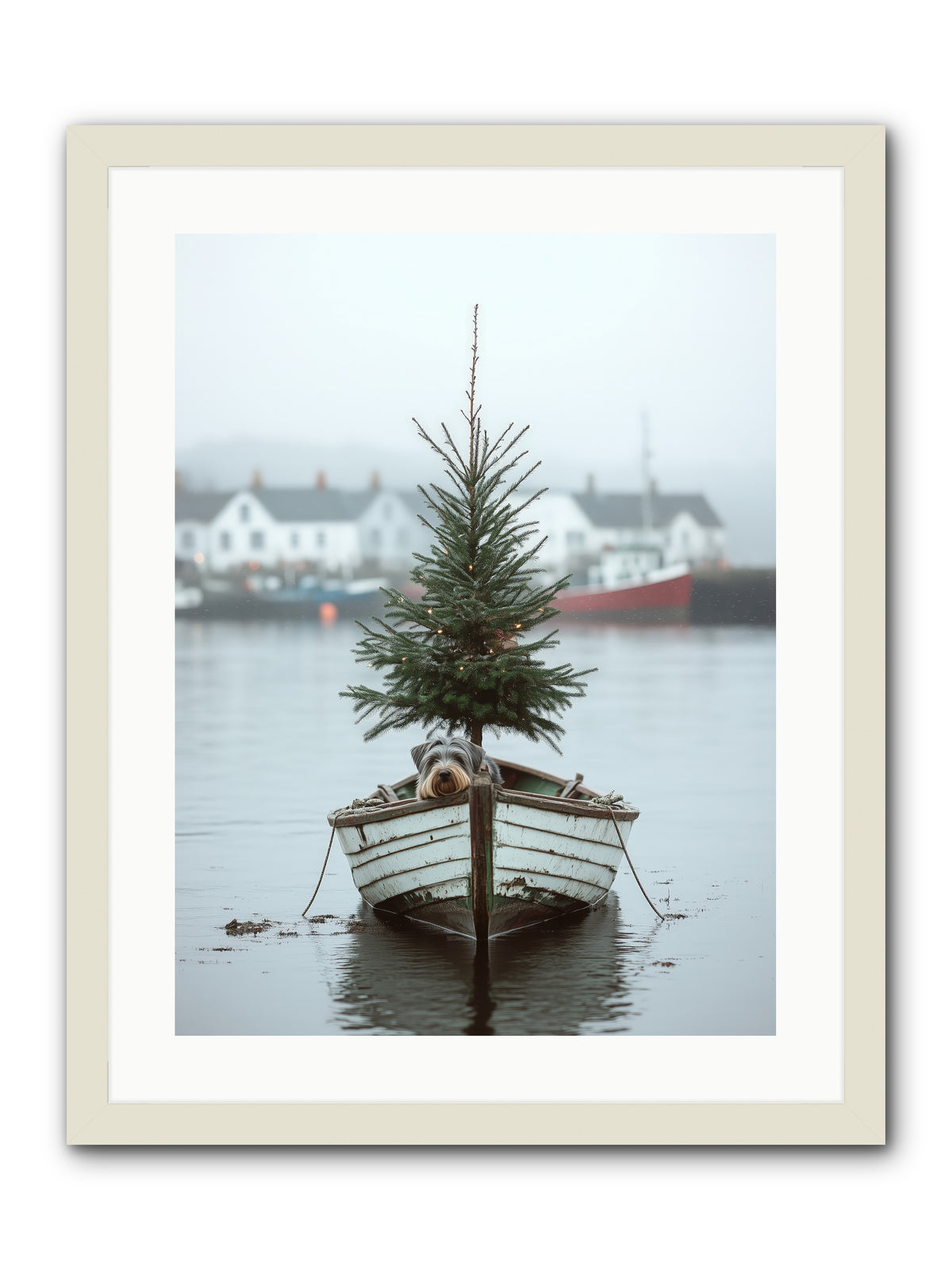 Nautical Noel -- Framed Print - White 18x24