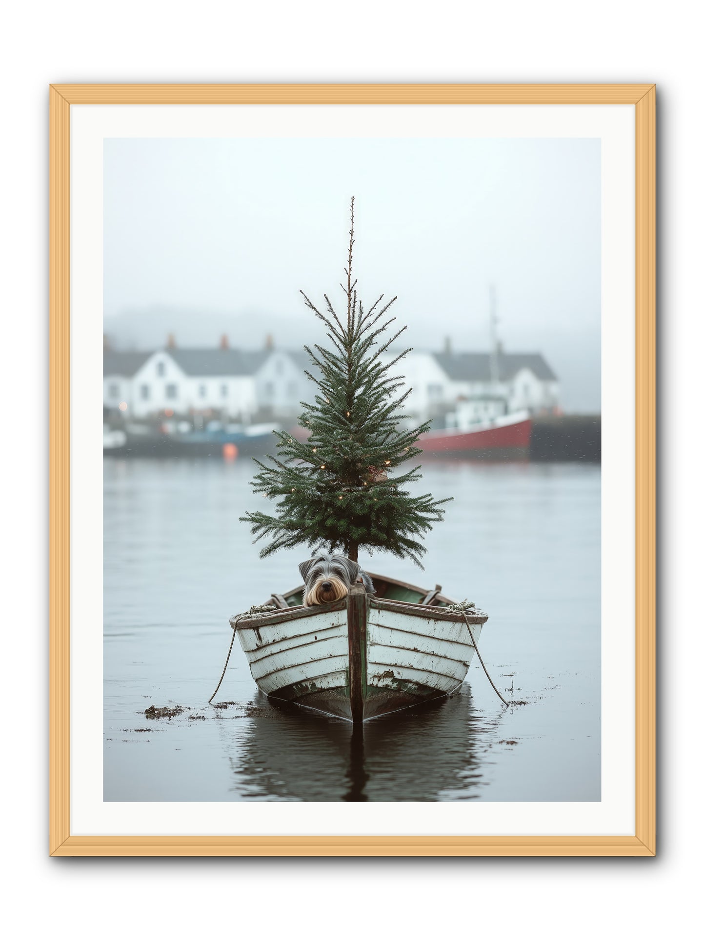 Nautical Noel -- Framed Print - Natural 30x40