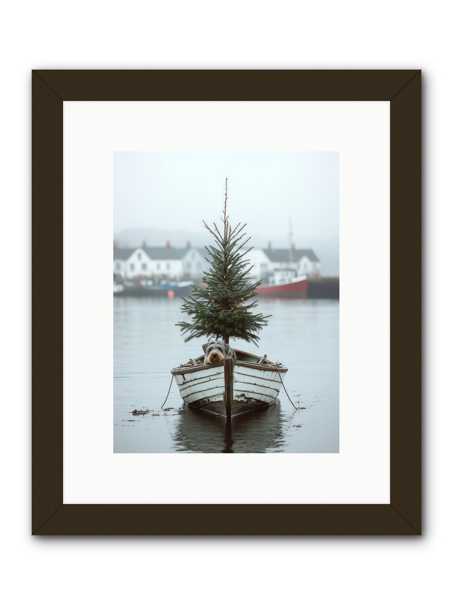 Nautical Noel -- Framed Print - Black 9x12