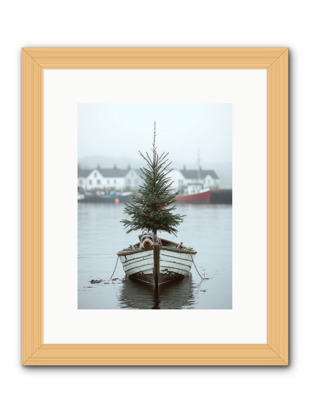 Nautical Noel -- Framed Print - Natural 9x12