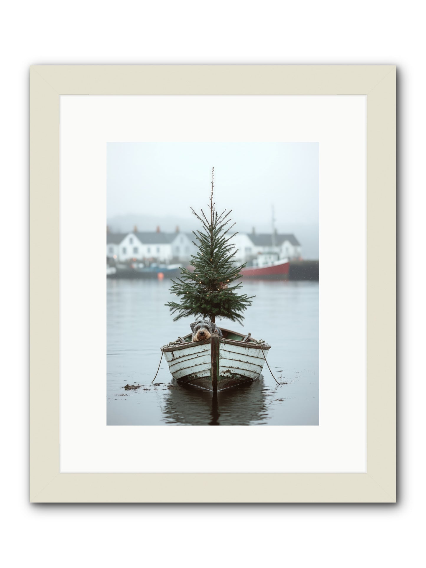 Nautical Noel -- Framed Print - White 9x12