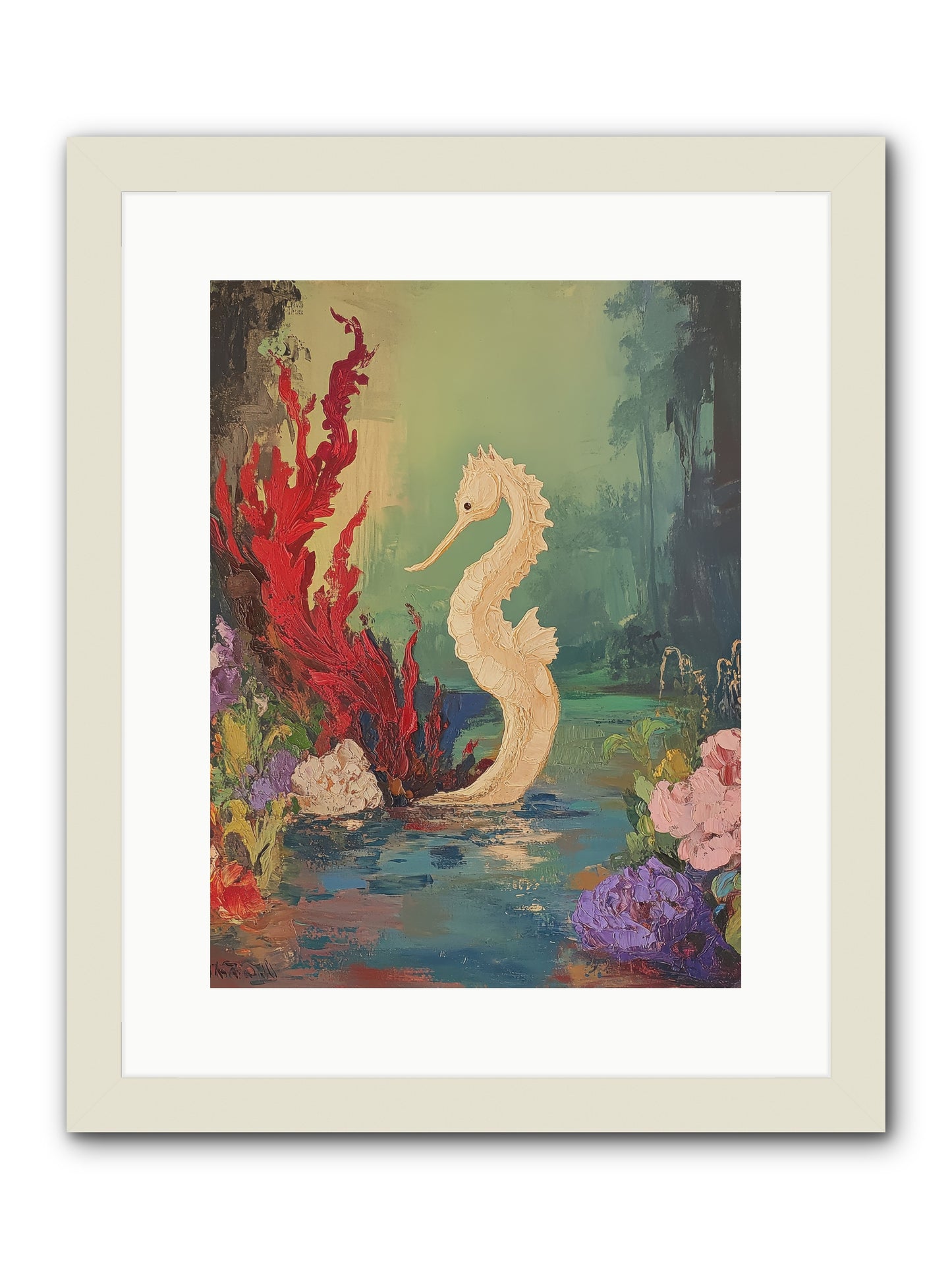 Nautical Sprite -- Framed Print - White 12x16