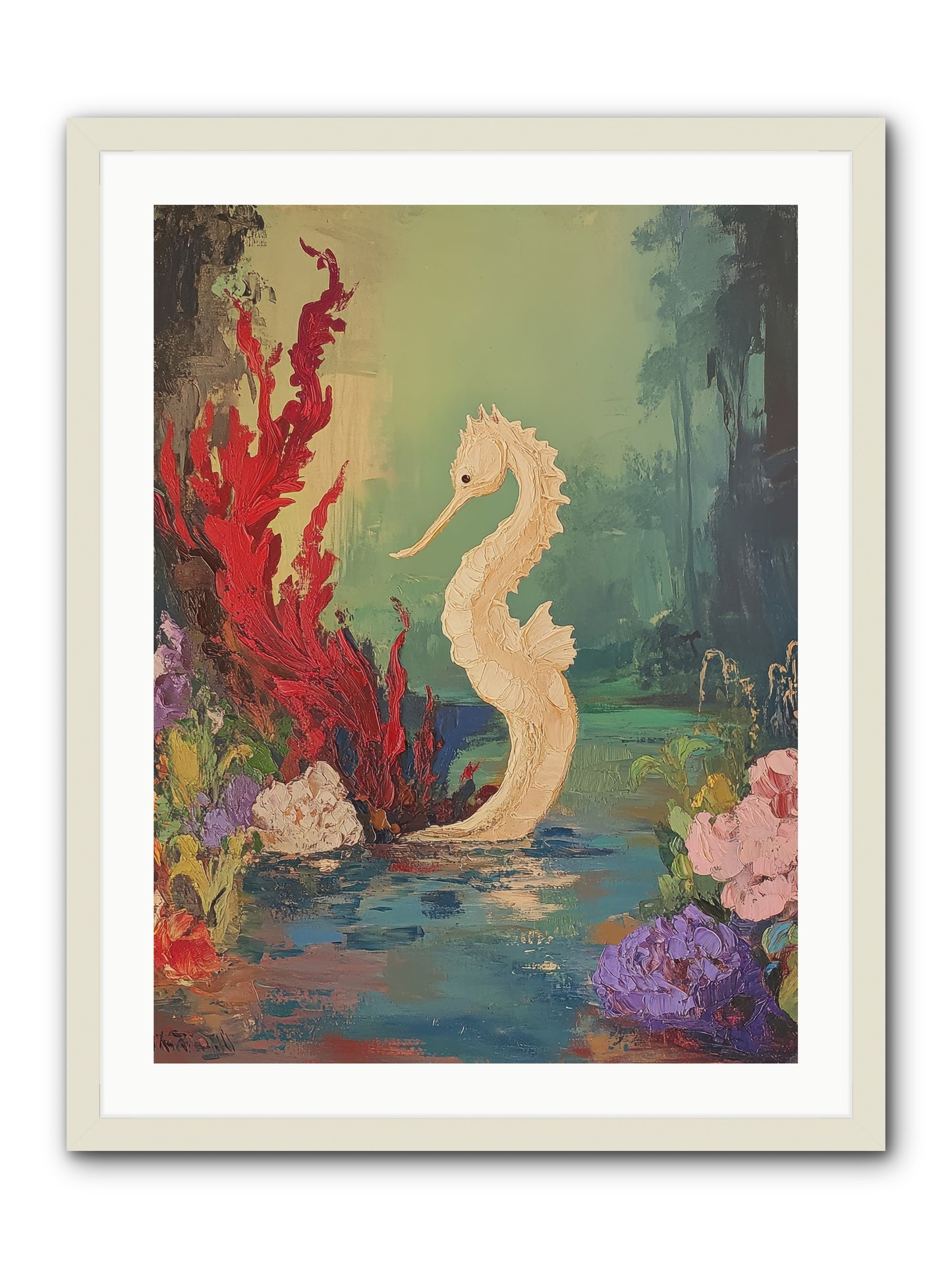 Nautical Sprite -- Framed Print - White 24x32