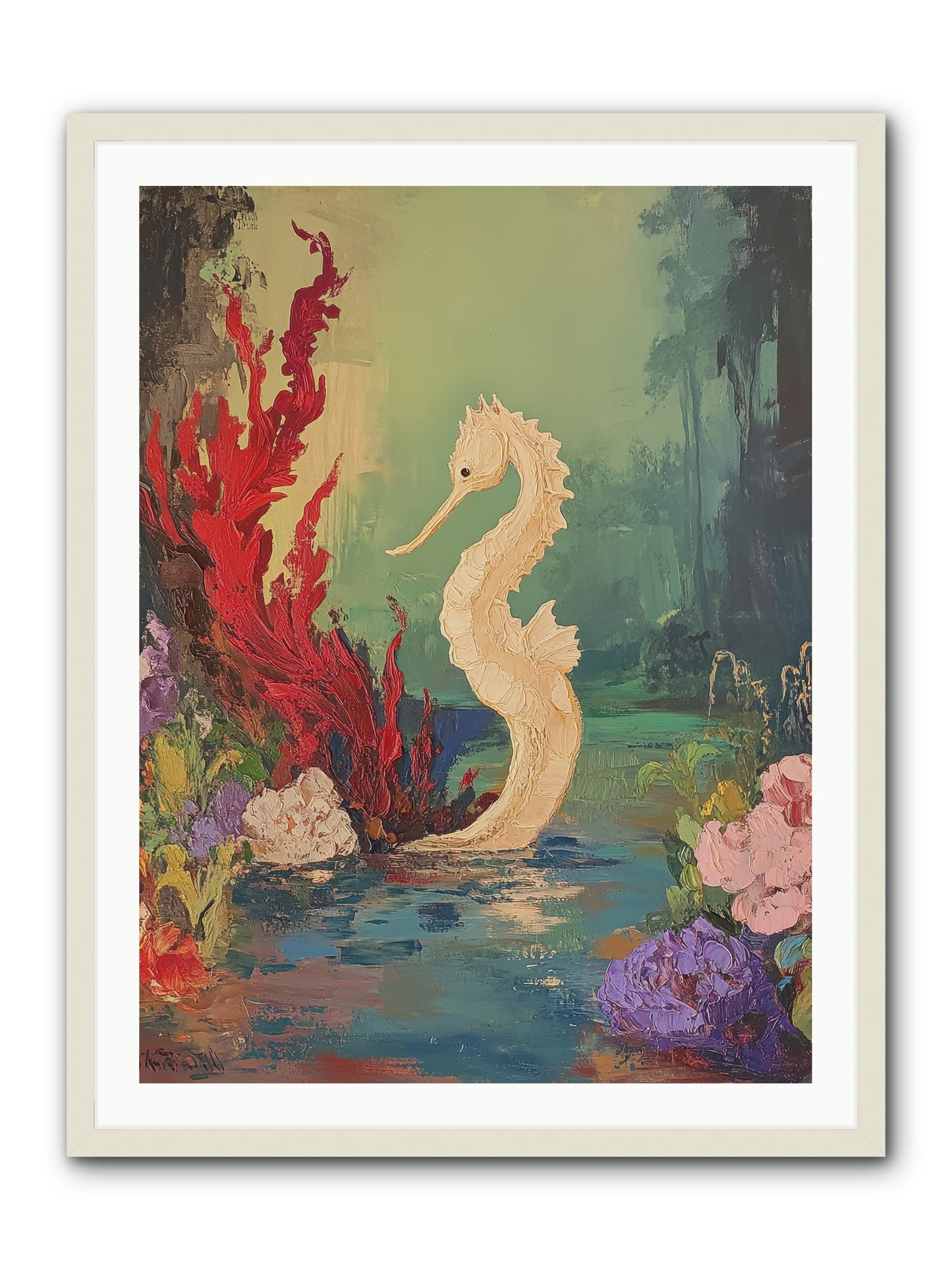 Nautical Sprite -- Framed Print - White 30x40