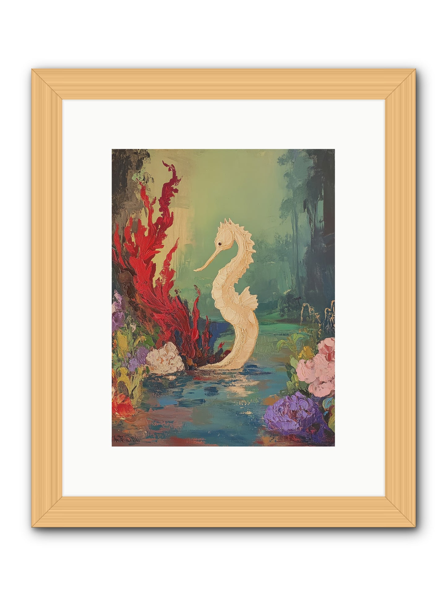 Nautical Sprite -- Framed Print - Natural 9x12