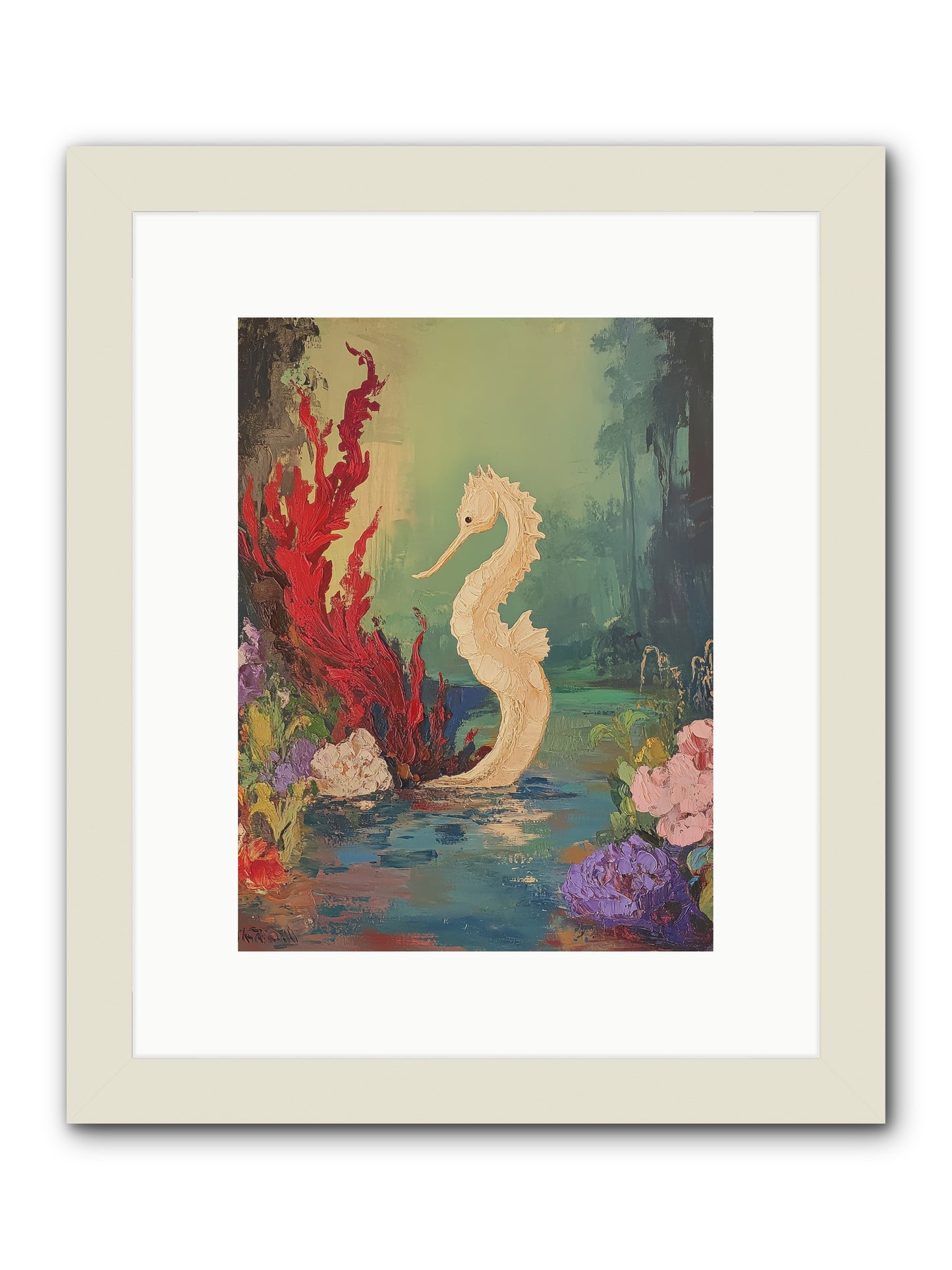 Nautical Sprite -- Framed Print - White 9x12