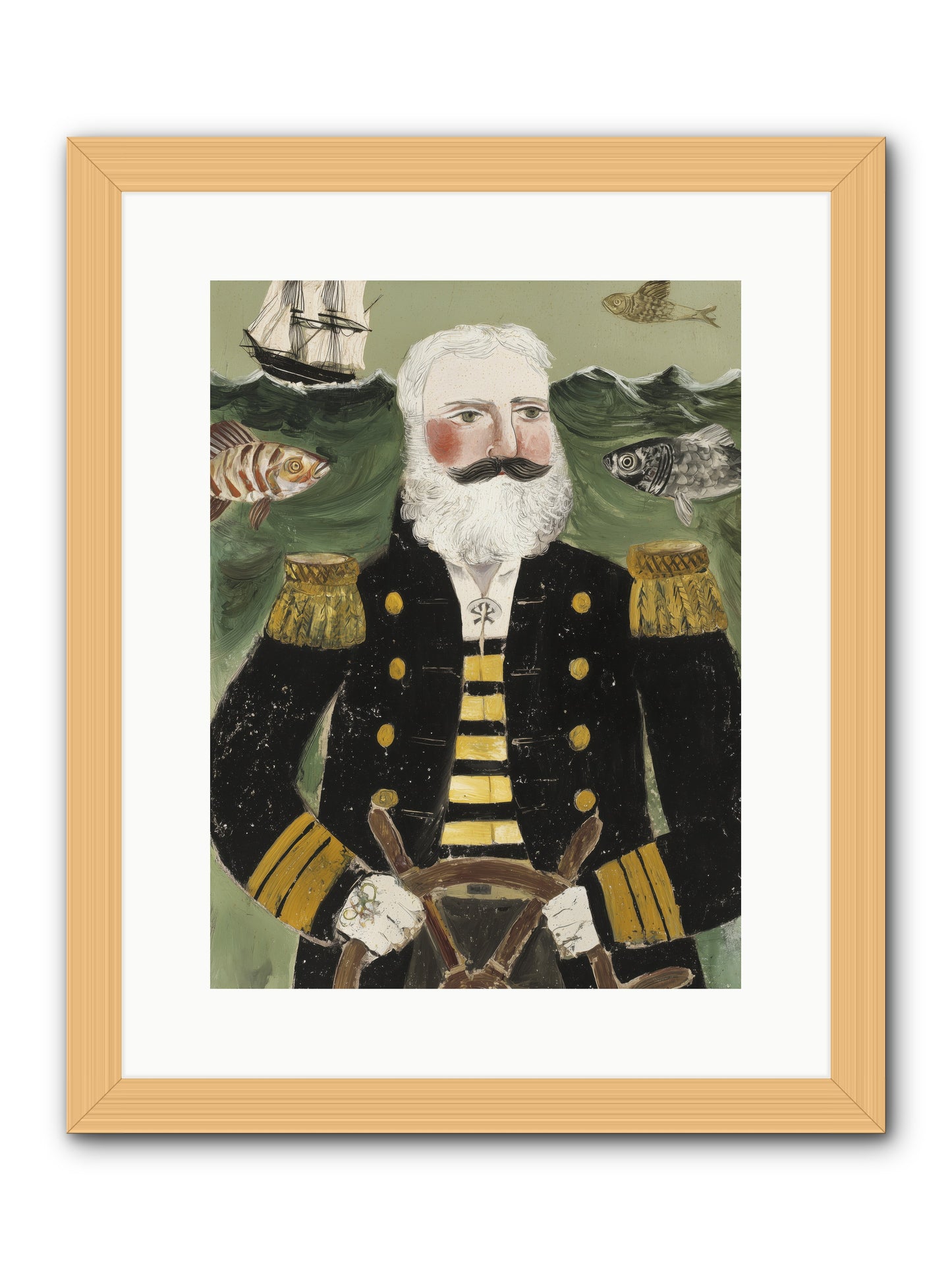 Navigator's Heart -- Framed Print - Natural 12x16