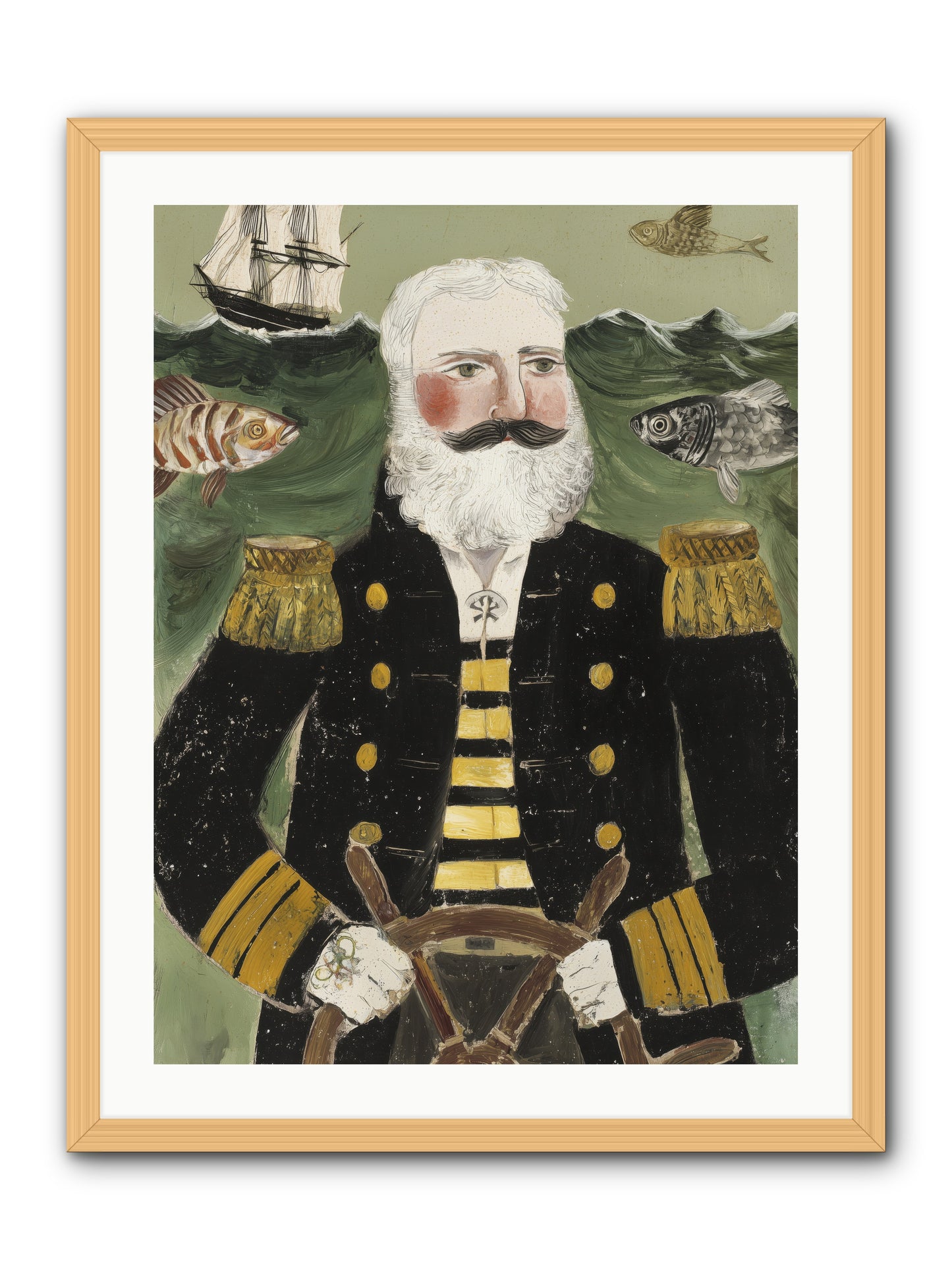 Navigator's Heart -- Framed Print - Natural 24x32