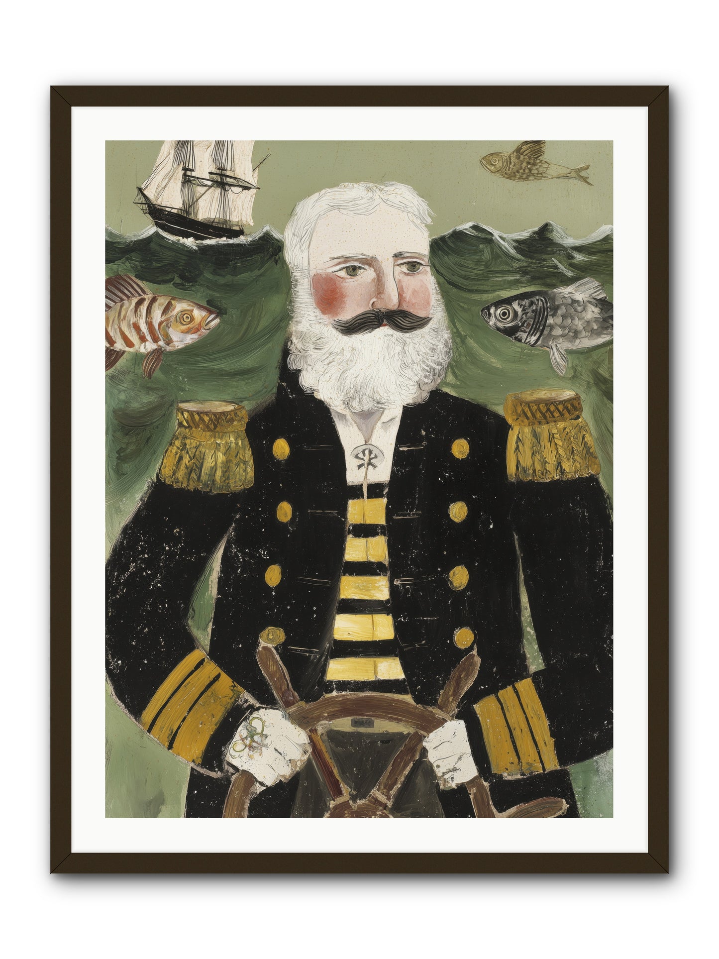 Navigator's Heart -- Framed Print - Black 30x40
