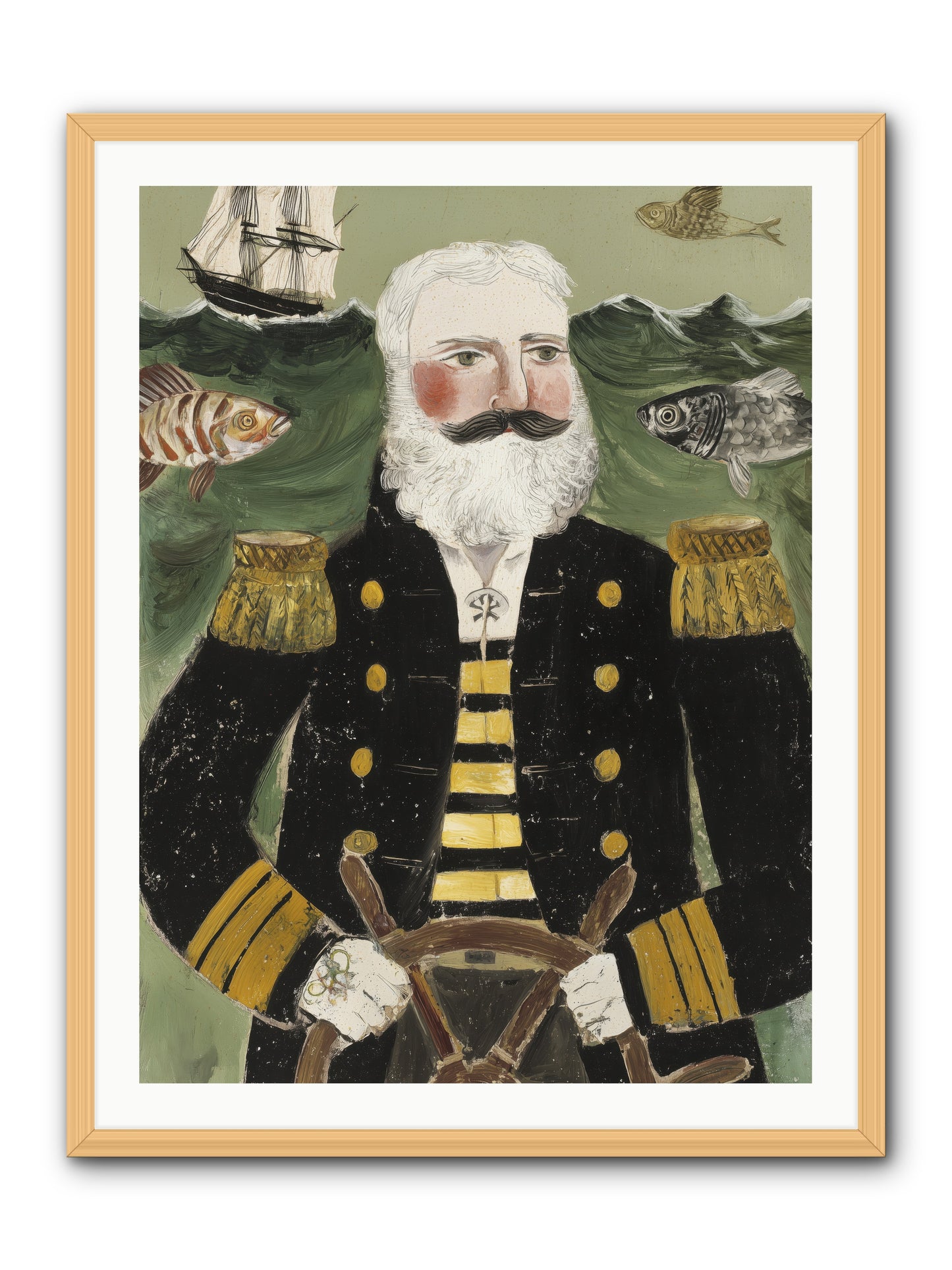 Navigator's Heart -- Framed Print - Natural 30x40