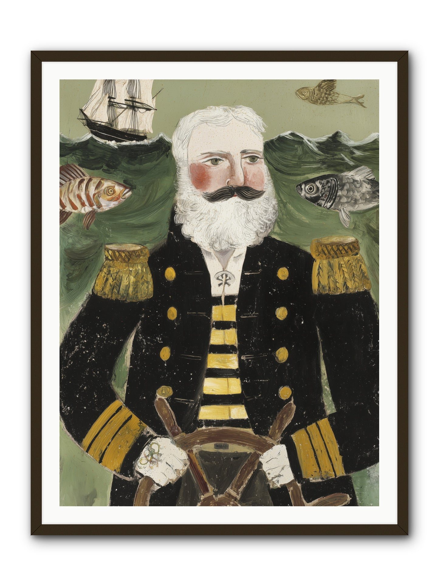 Navigator's Heart -- Framed Print - Black 36x48