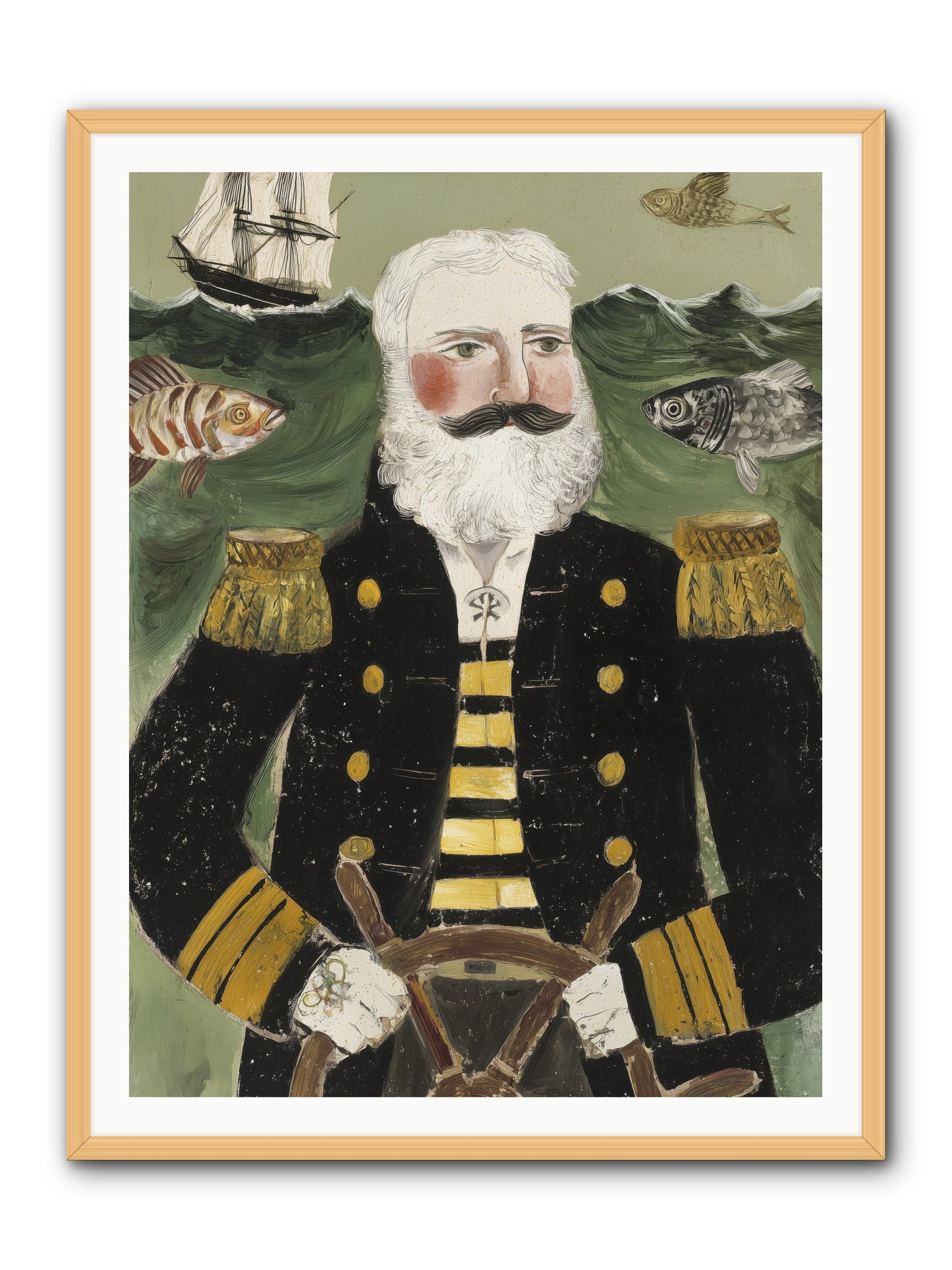 Navigator's Heart -- Framed Print - Natural 36x48