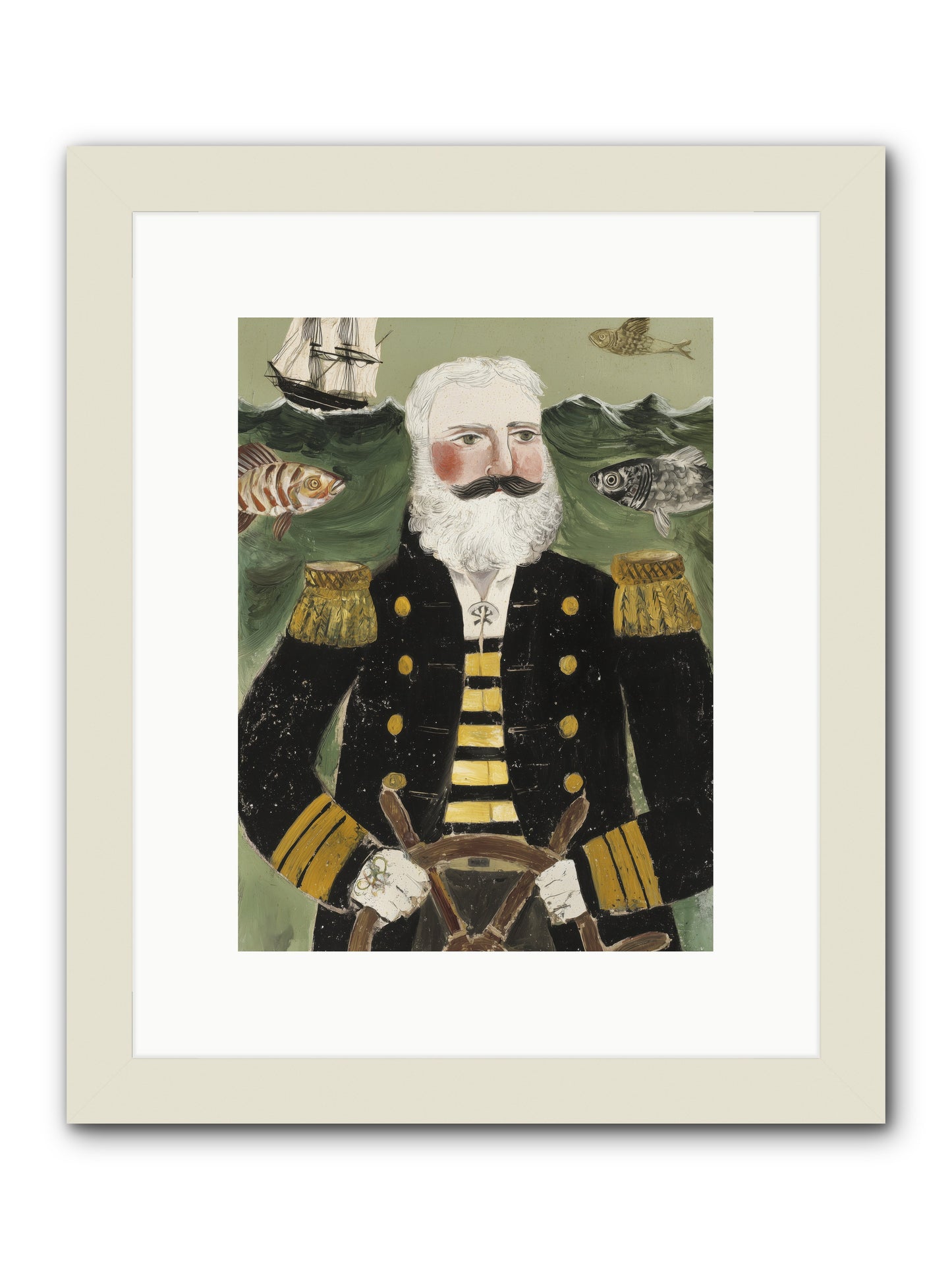 Navigator's Heart -- Framed Print - White 9x12