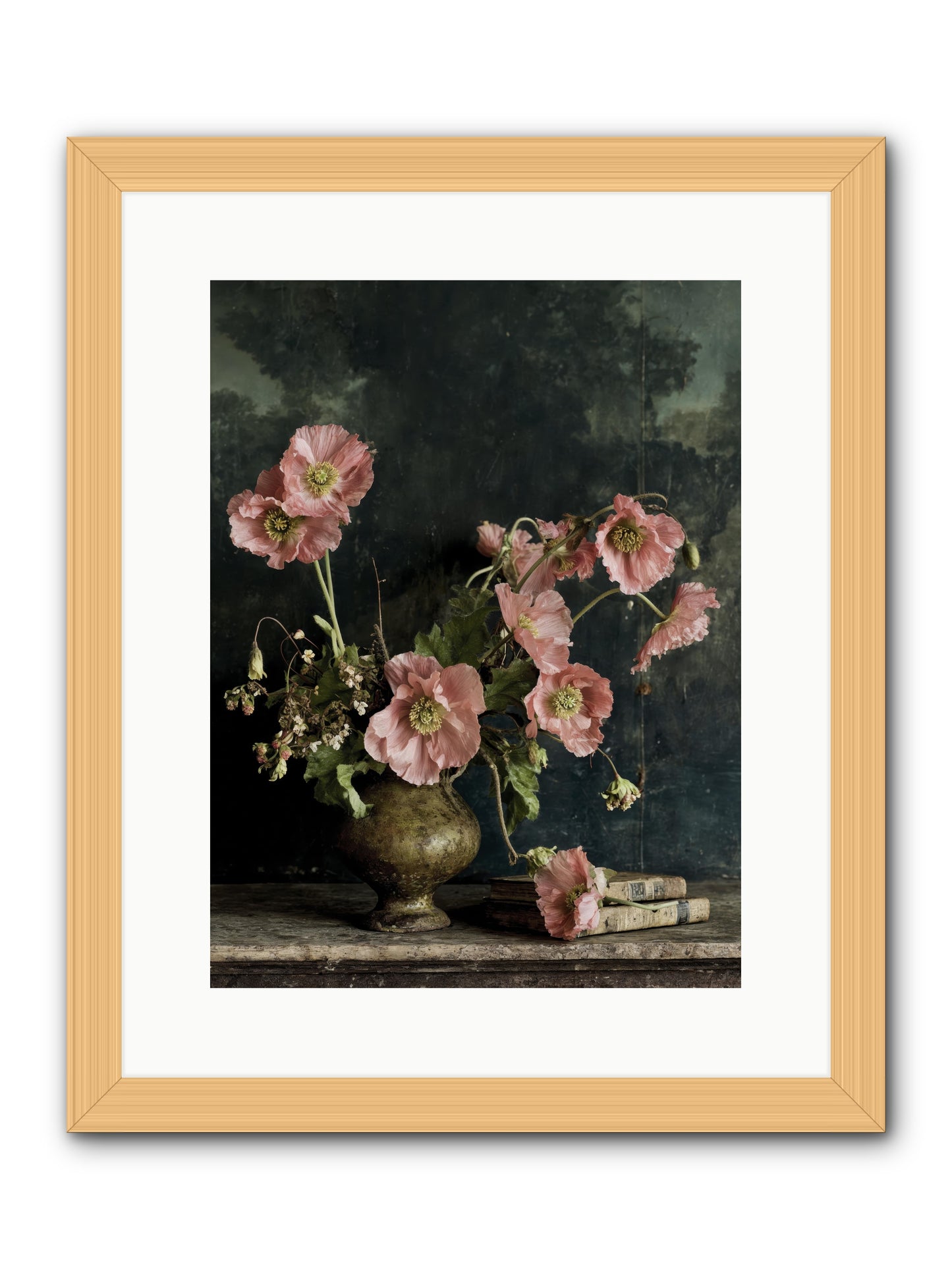 Nectar field -- Framed Print - Natural 12x16