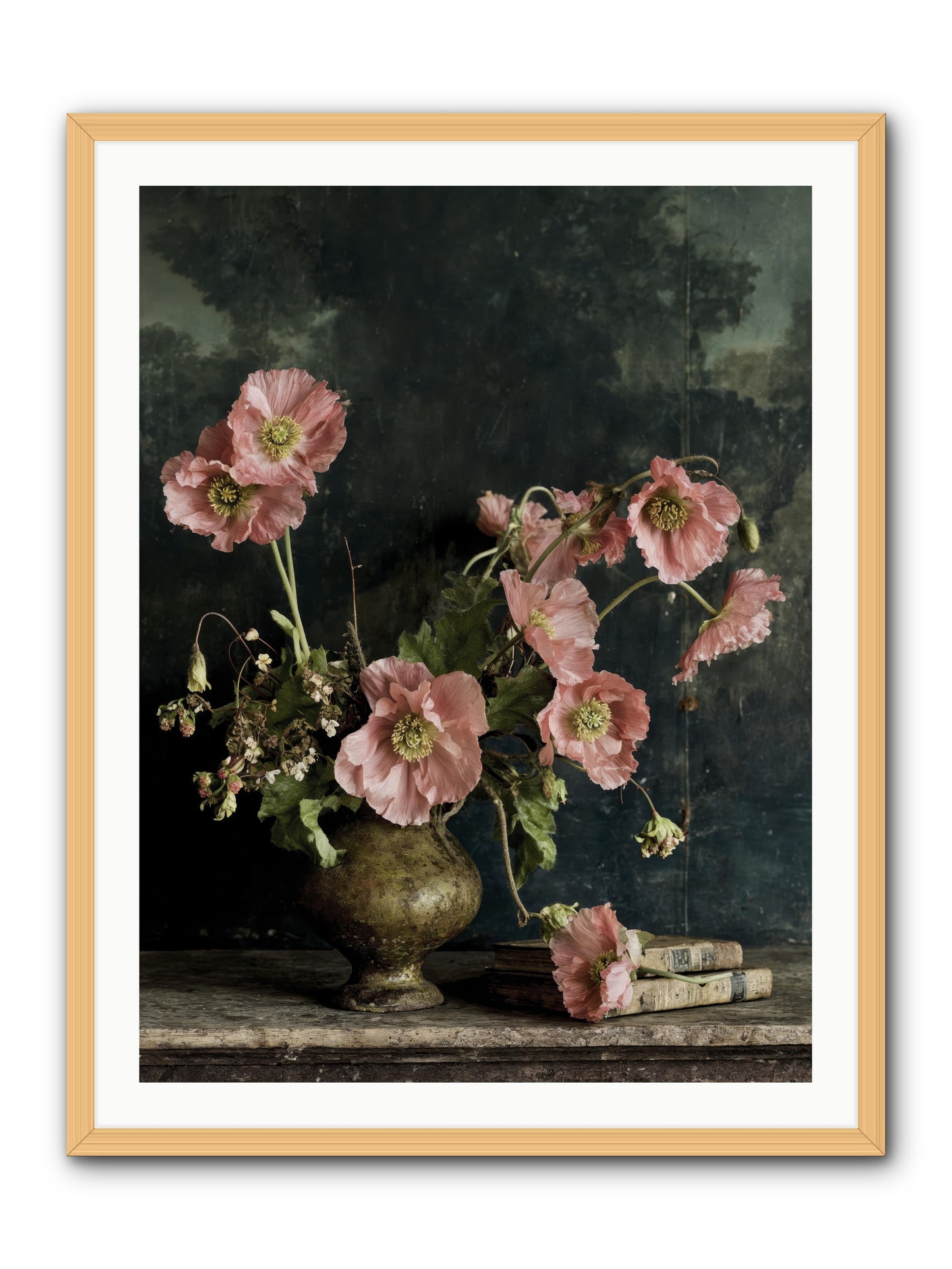 Nectar field -- Framed Print - Natural 30x40