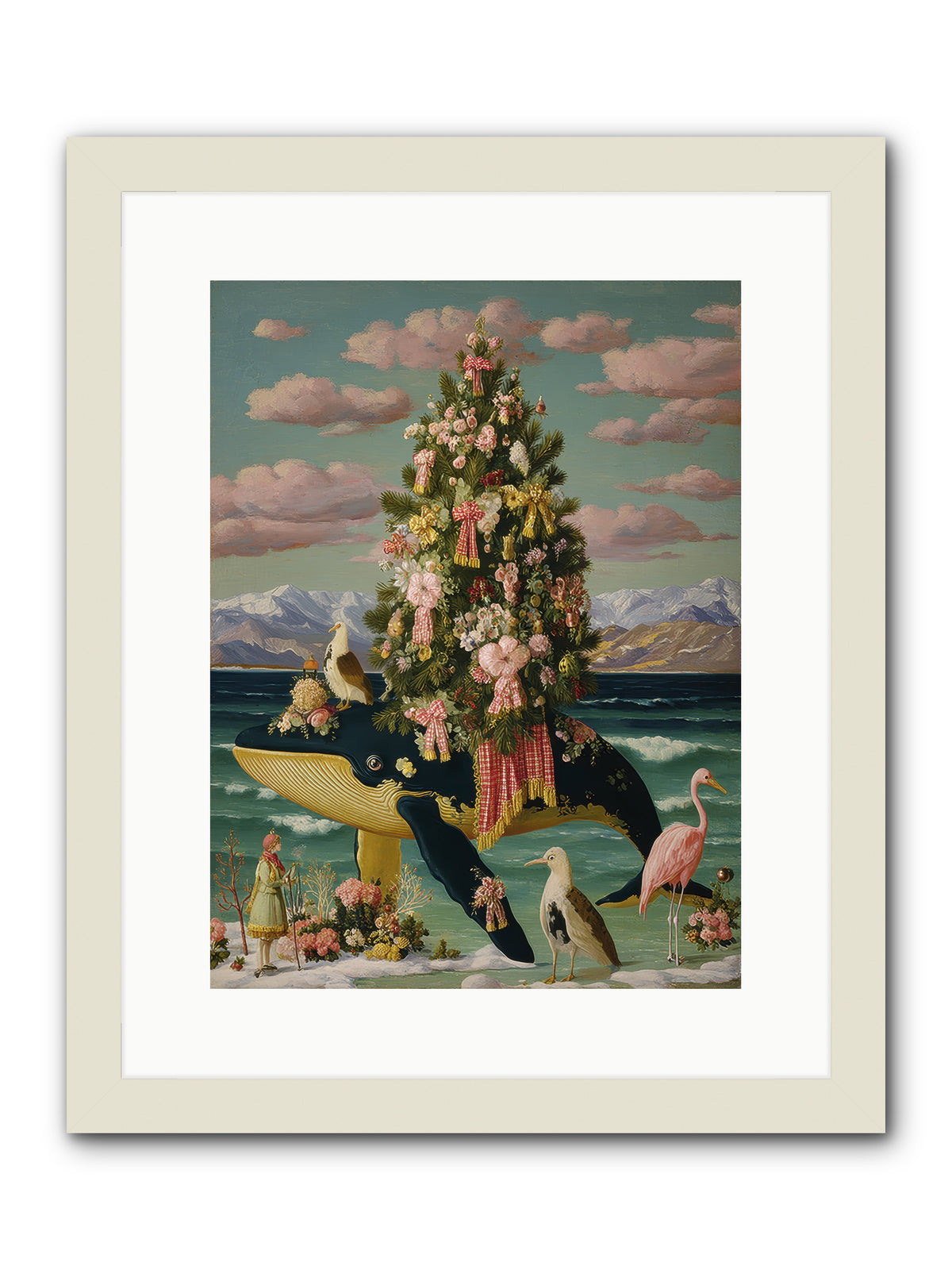 Neptune's Noble Fir -- Framed Print - White 12x16
