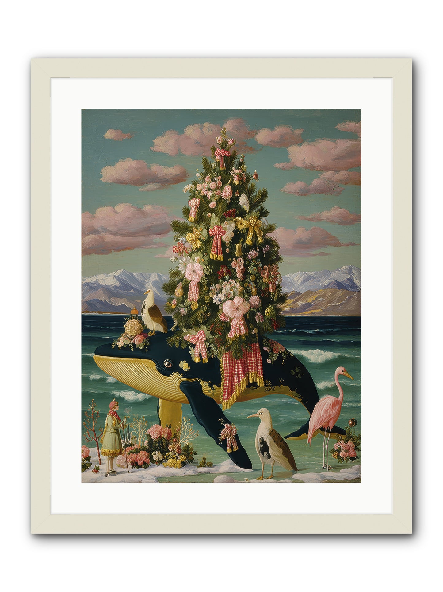 Neptune's Noble Fir -- Framed Print - White 18x24