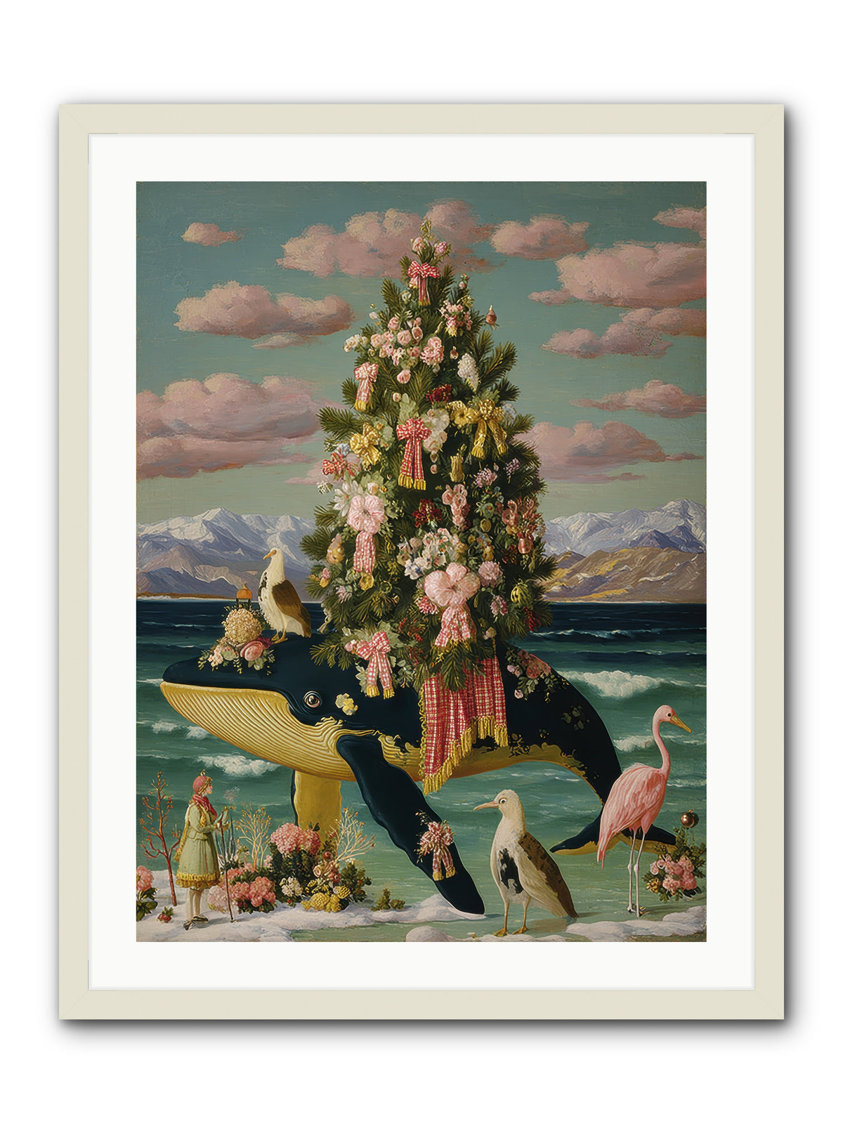 Neptune's Noble Fir -- Framed Print - White 24x32