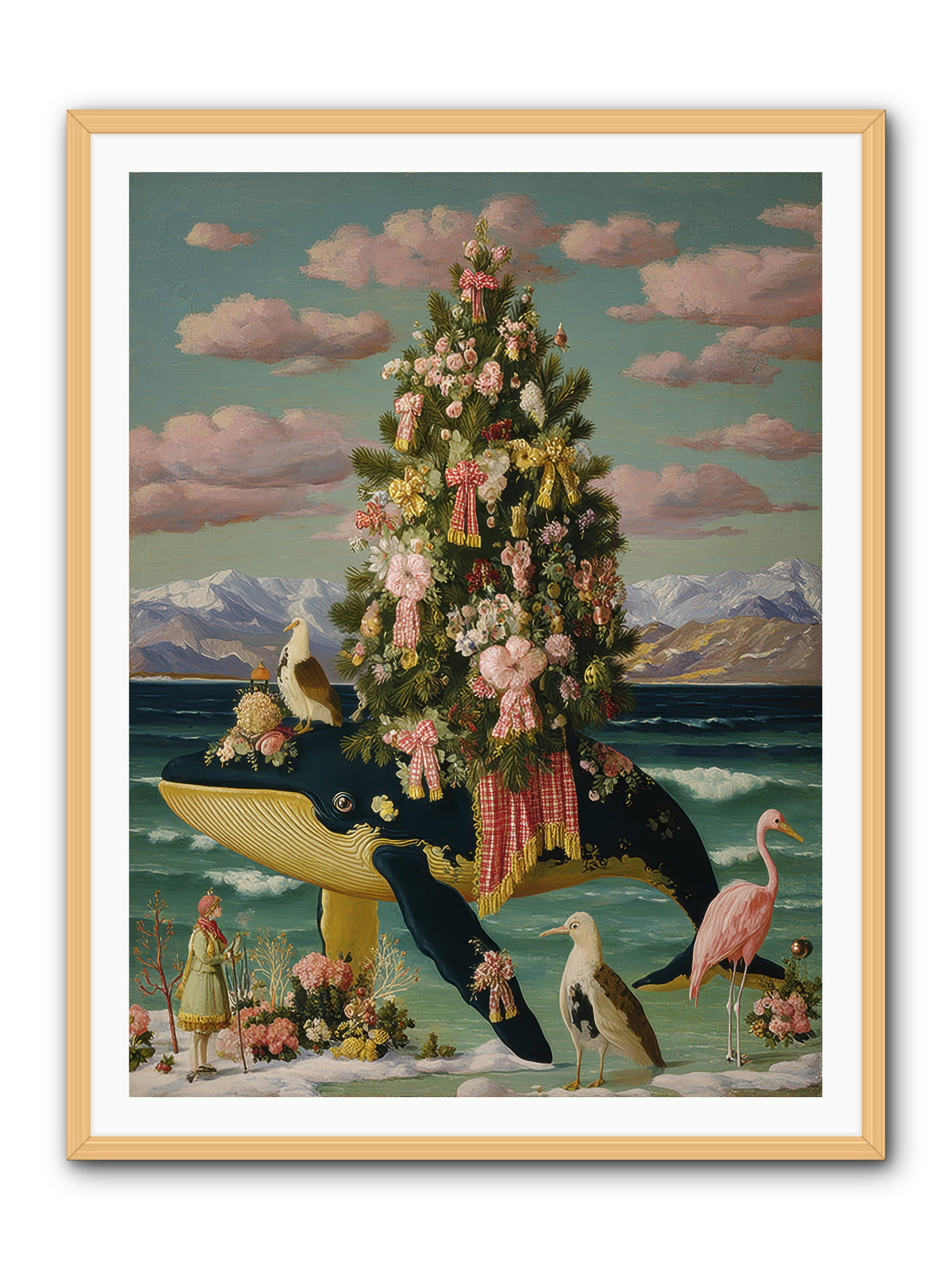 Neptune's Noble Fir -- Framed Print - Natural 36x48