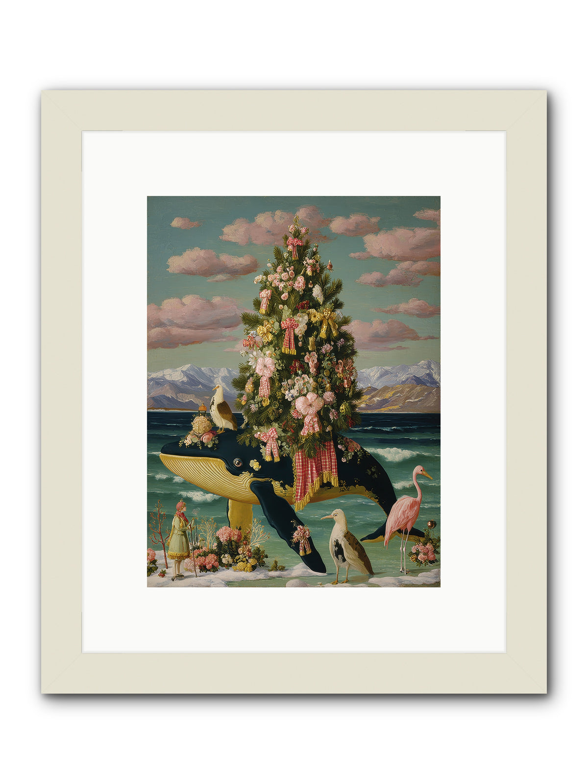 Neptune's Noble Fir -- Framed Print - White 9x12