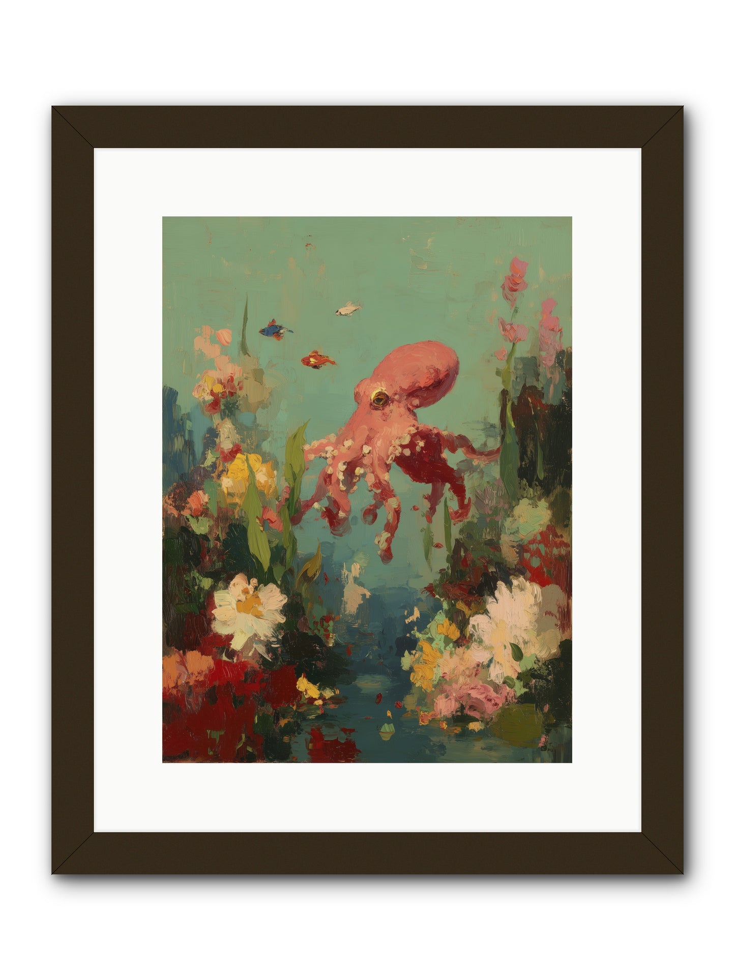 Neptune's Realm -- Framed Print - Black 12x16