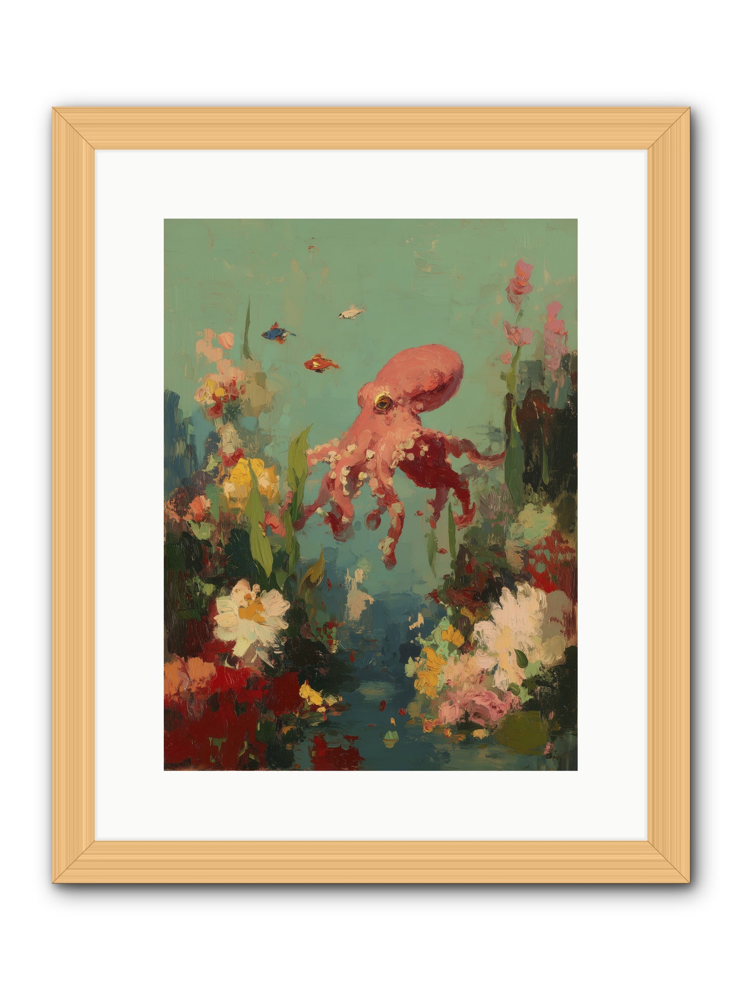 Neptune's Realm -- Framed Print - Natural 12x16