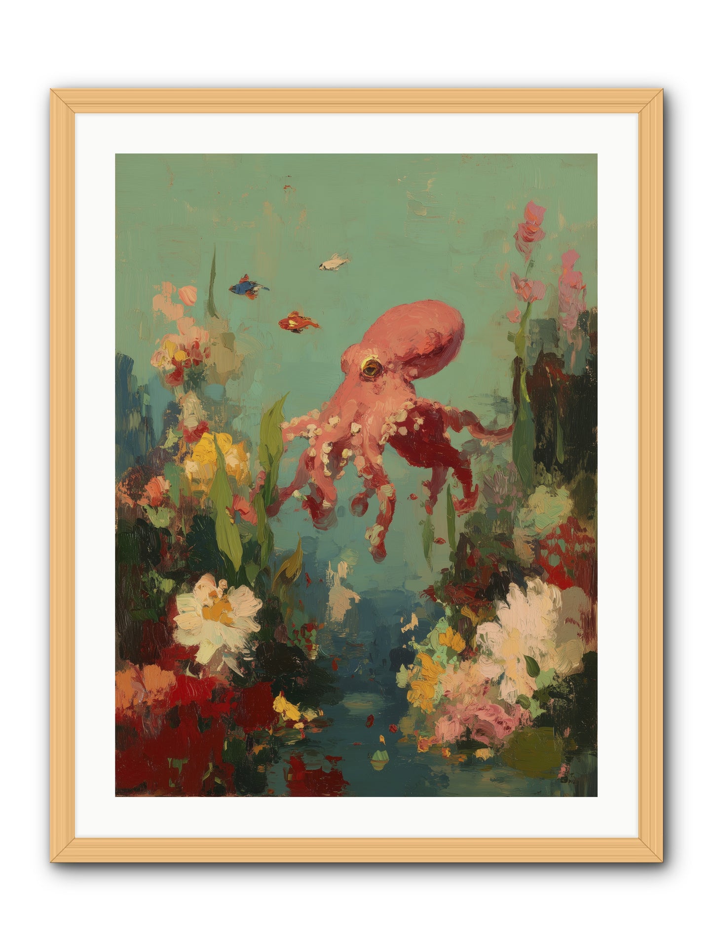 Neptune's Realm -- Framed Print - Natural 24x32