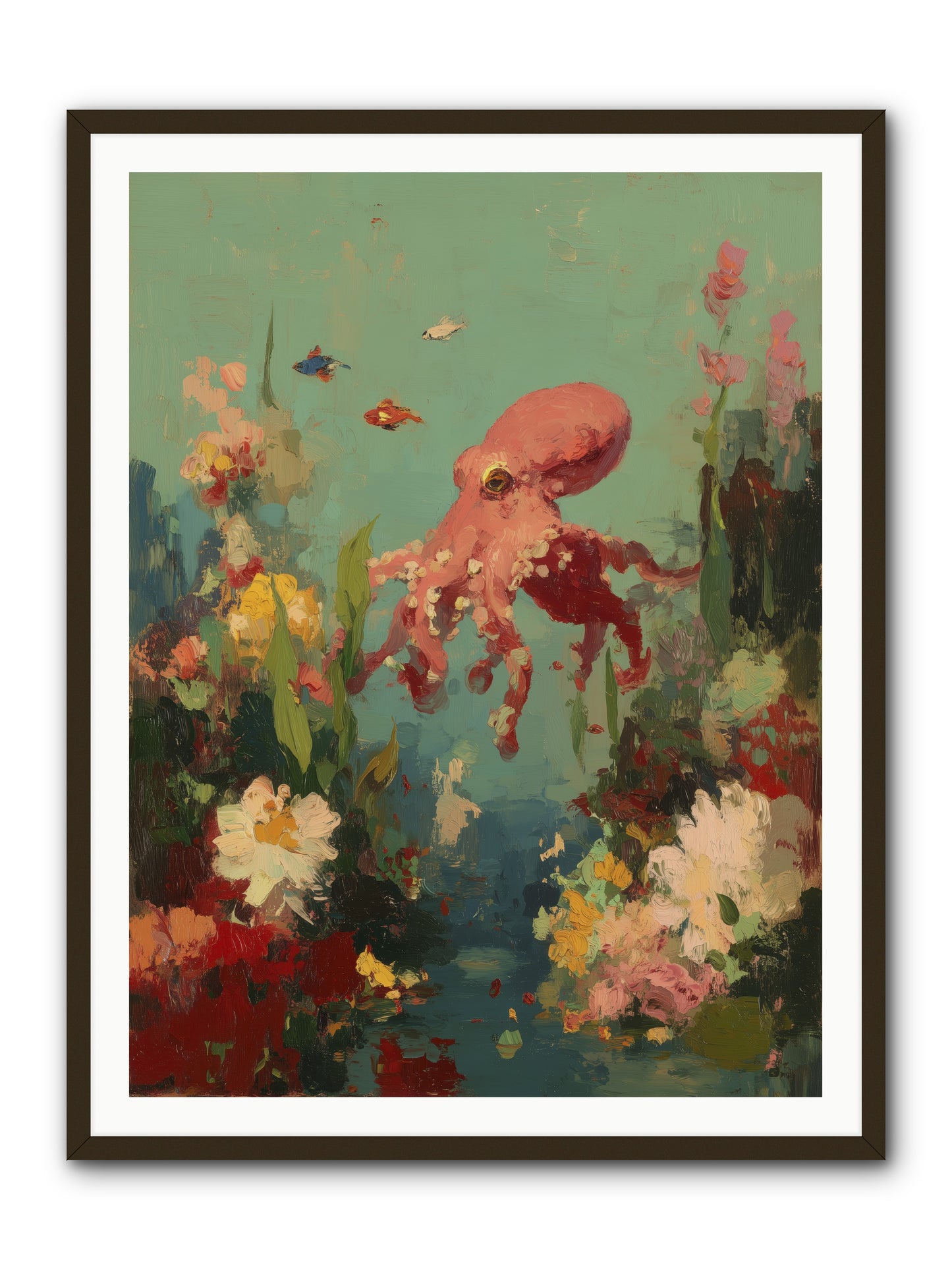 Neptune's Realm -- Framed Print - Black 36x48