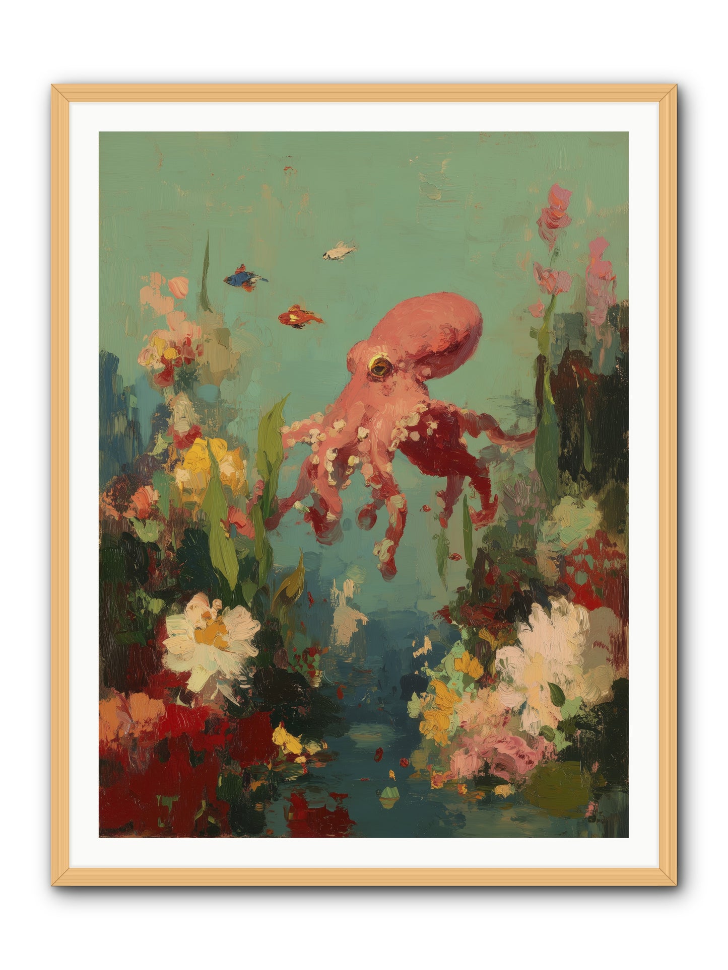 Neptune's Realm -- Framed Print - Natural 36x48