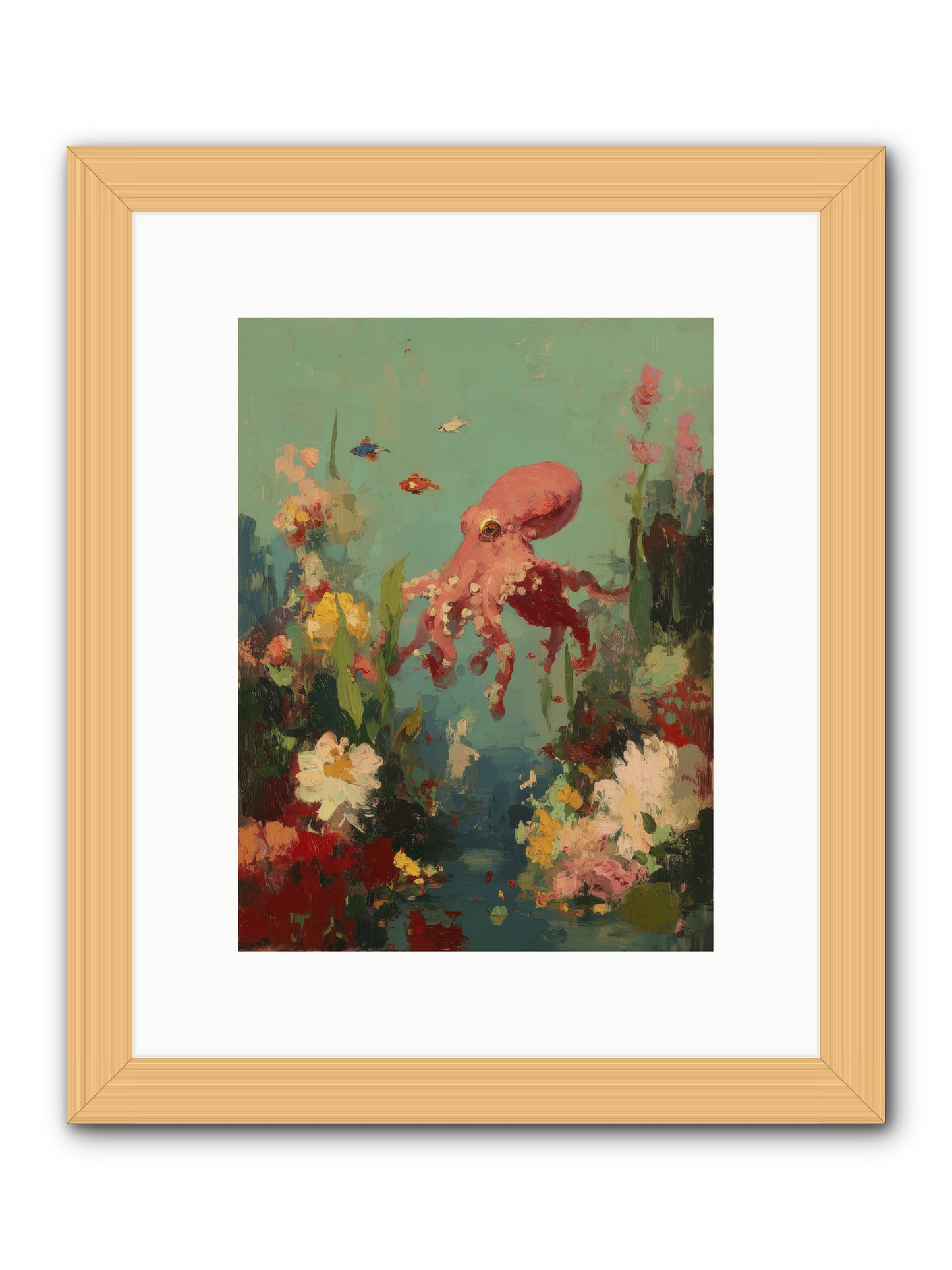 Neptune's Realm -- Framed Print - Natural 9x12