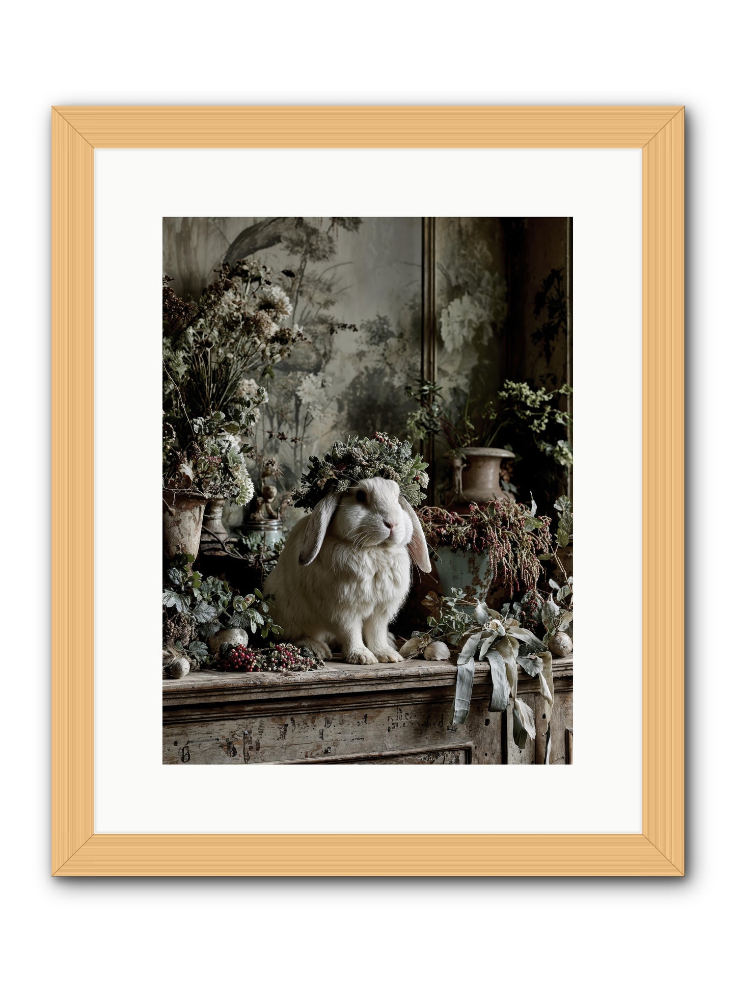 Nettia -- Framed Print - Natural 12x16