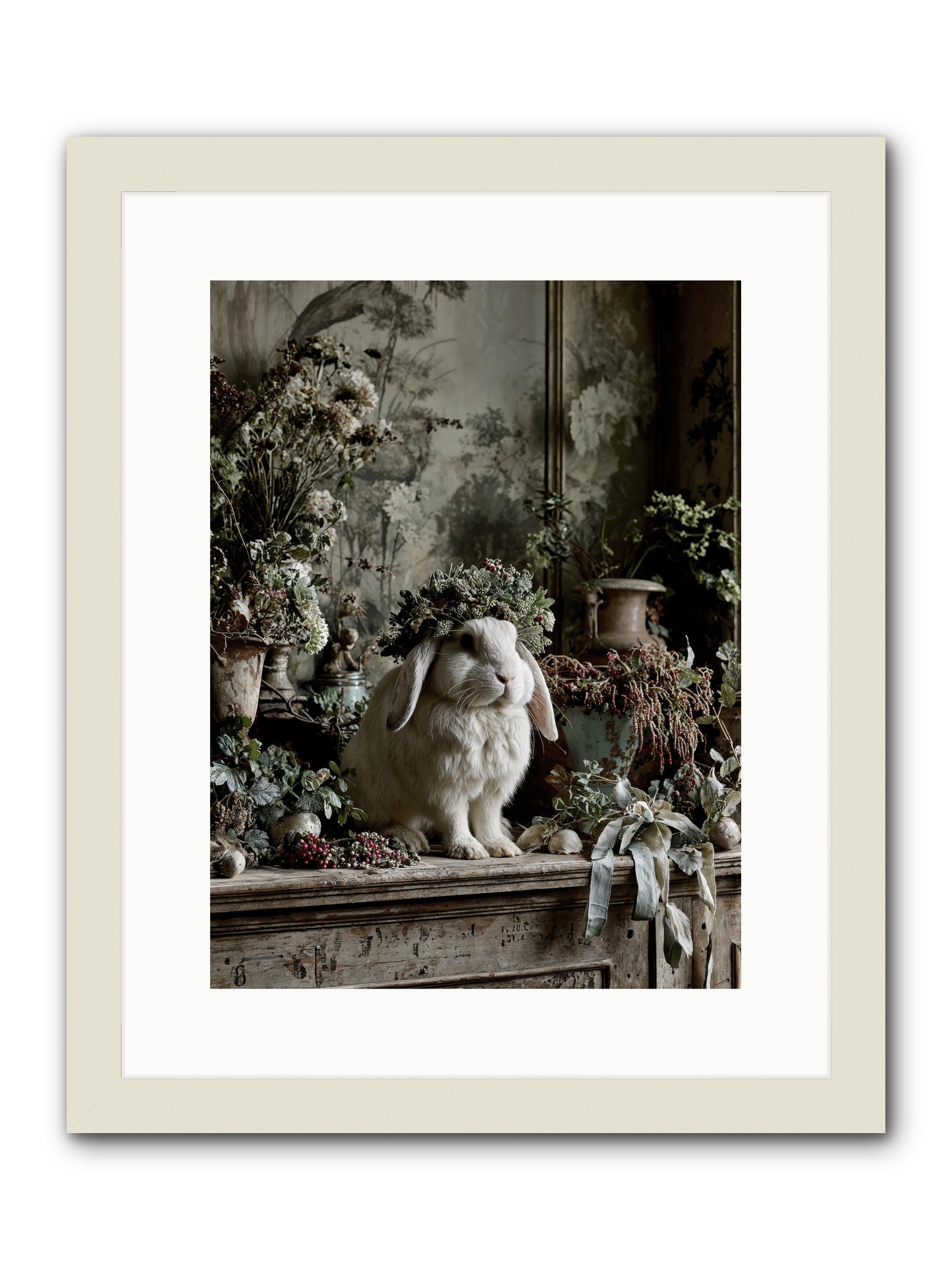 Nettia -- Framed Print - White 12x16