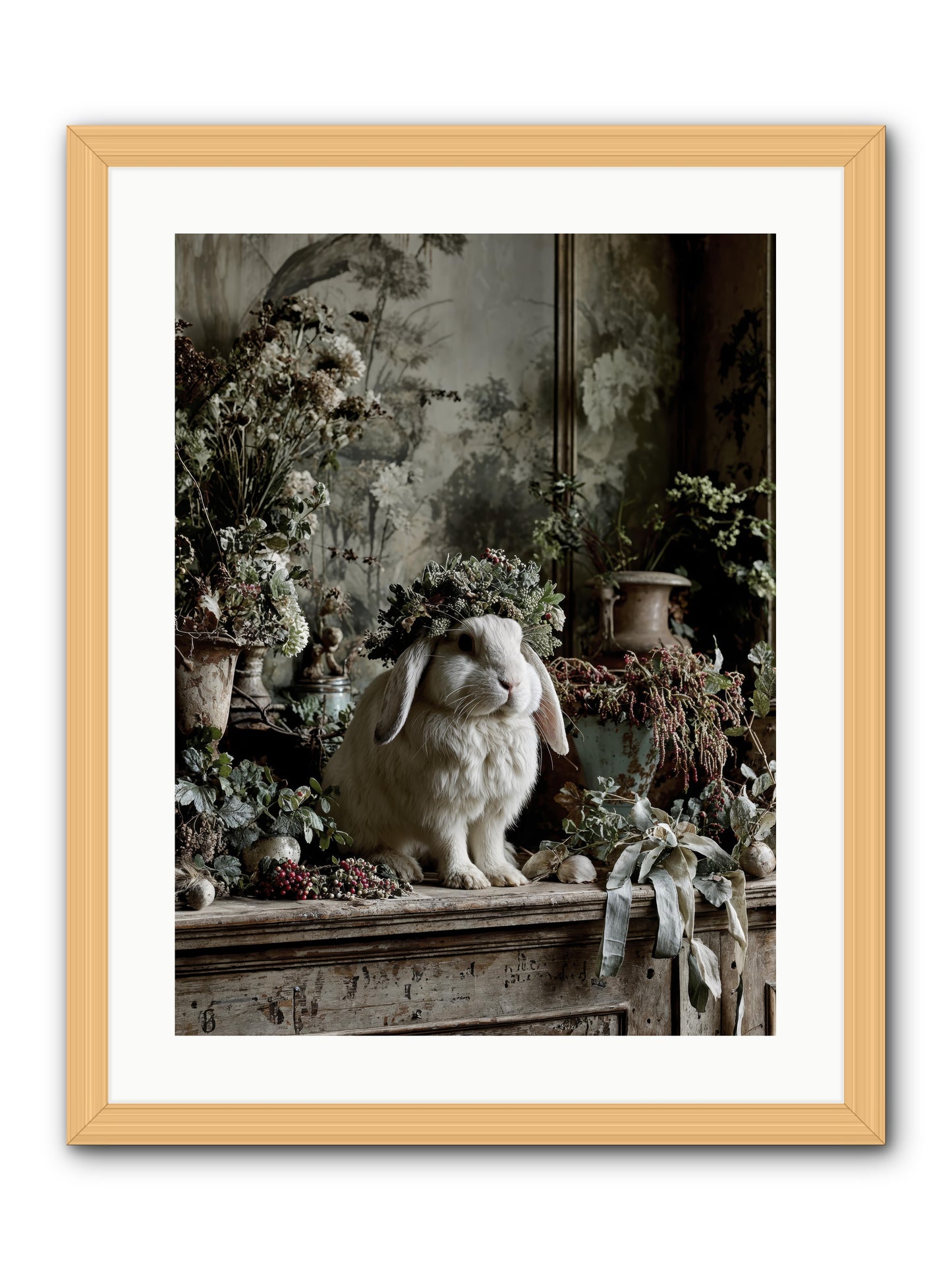 Nettia -- Framed Print - Natural 18x24