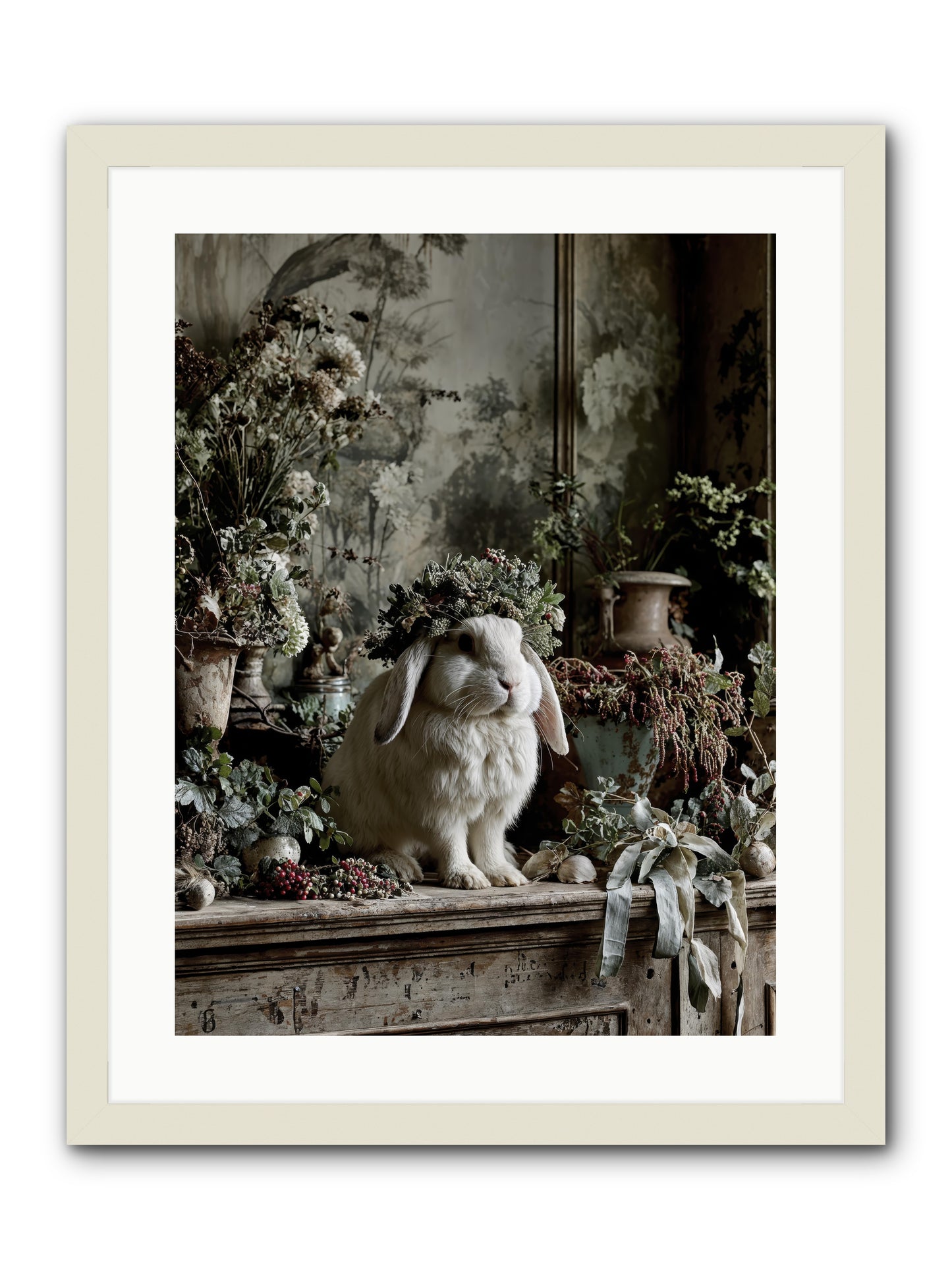 Nettia -- Framed Print - White 18x24
