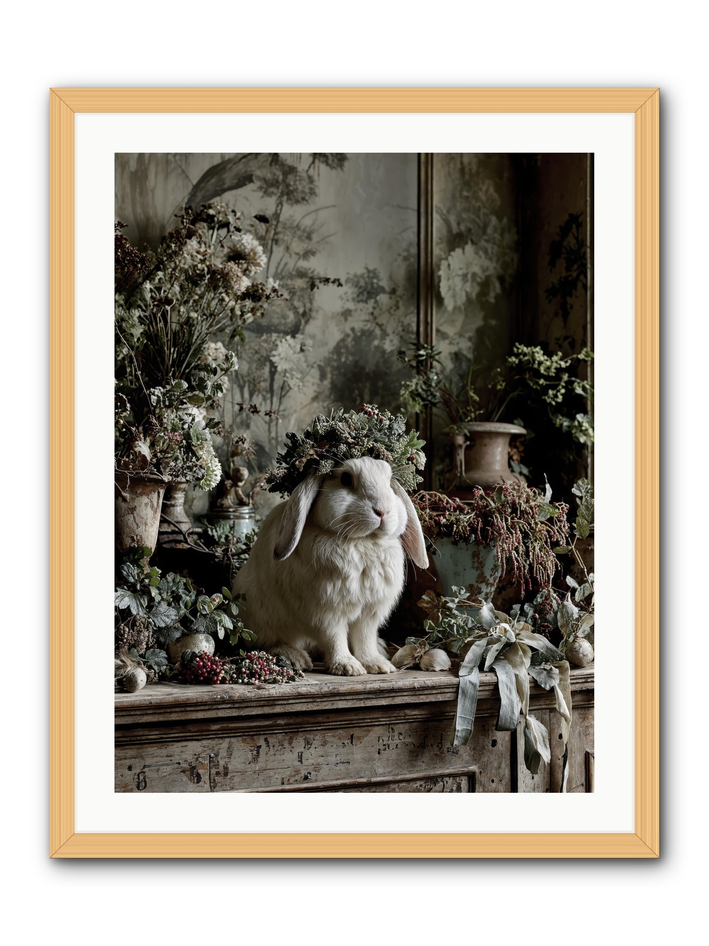 Nettia -- Framed Print - Natural 24x32