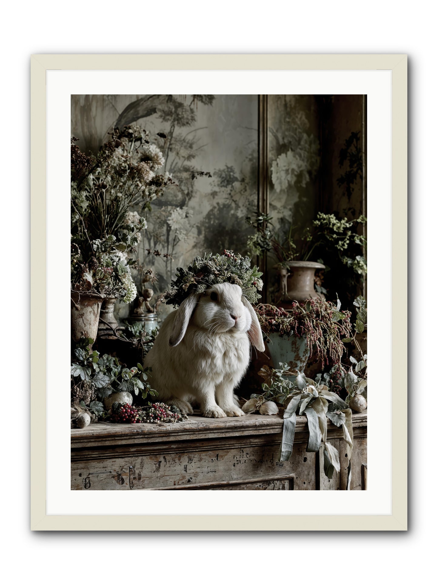 Nettia -- Framed Print - White 24x32