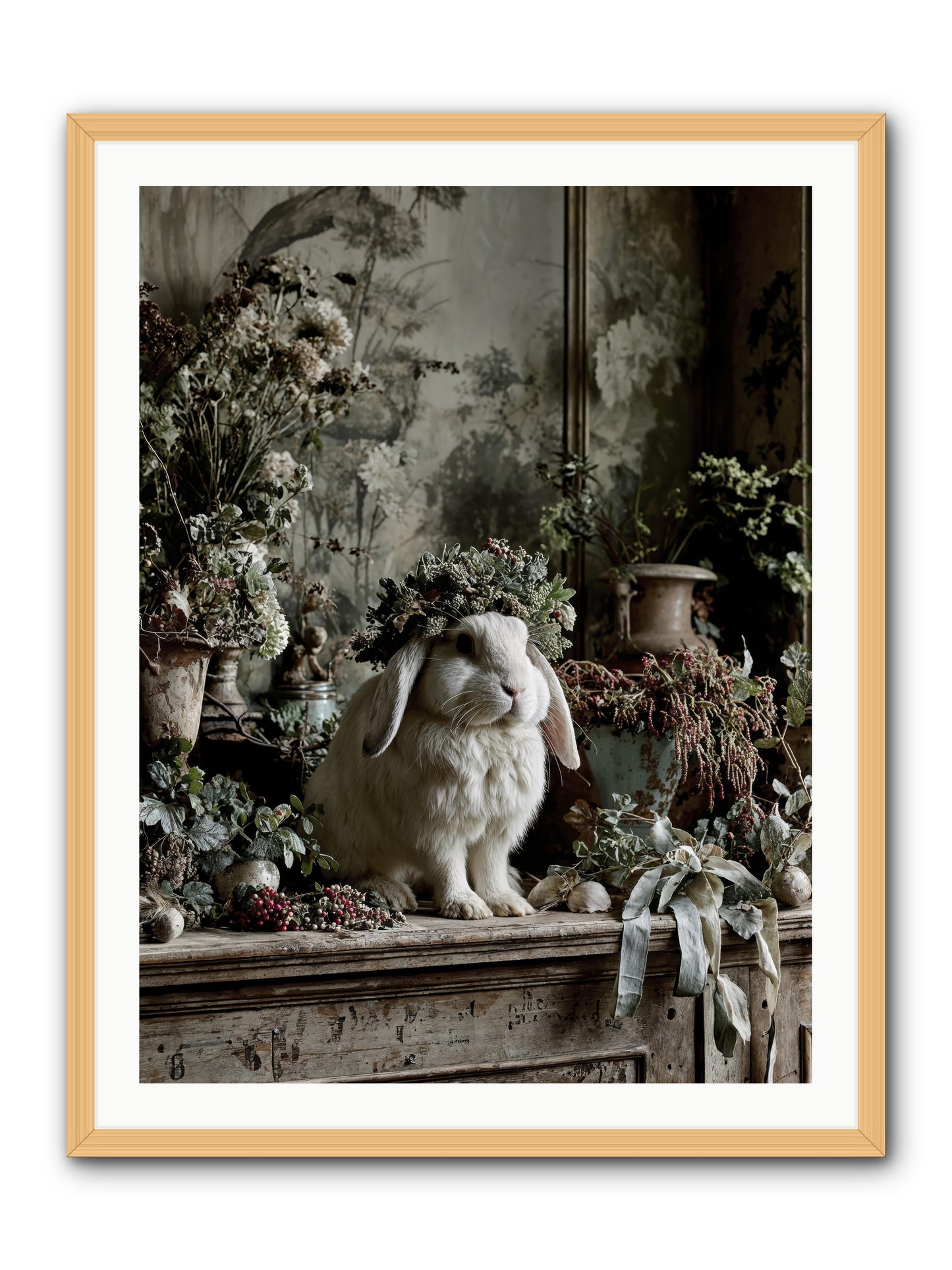 Nettia -- Framed Print - Natural 30x40