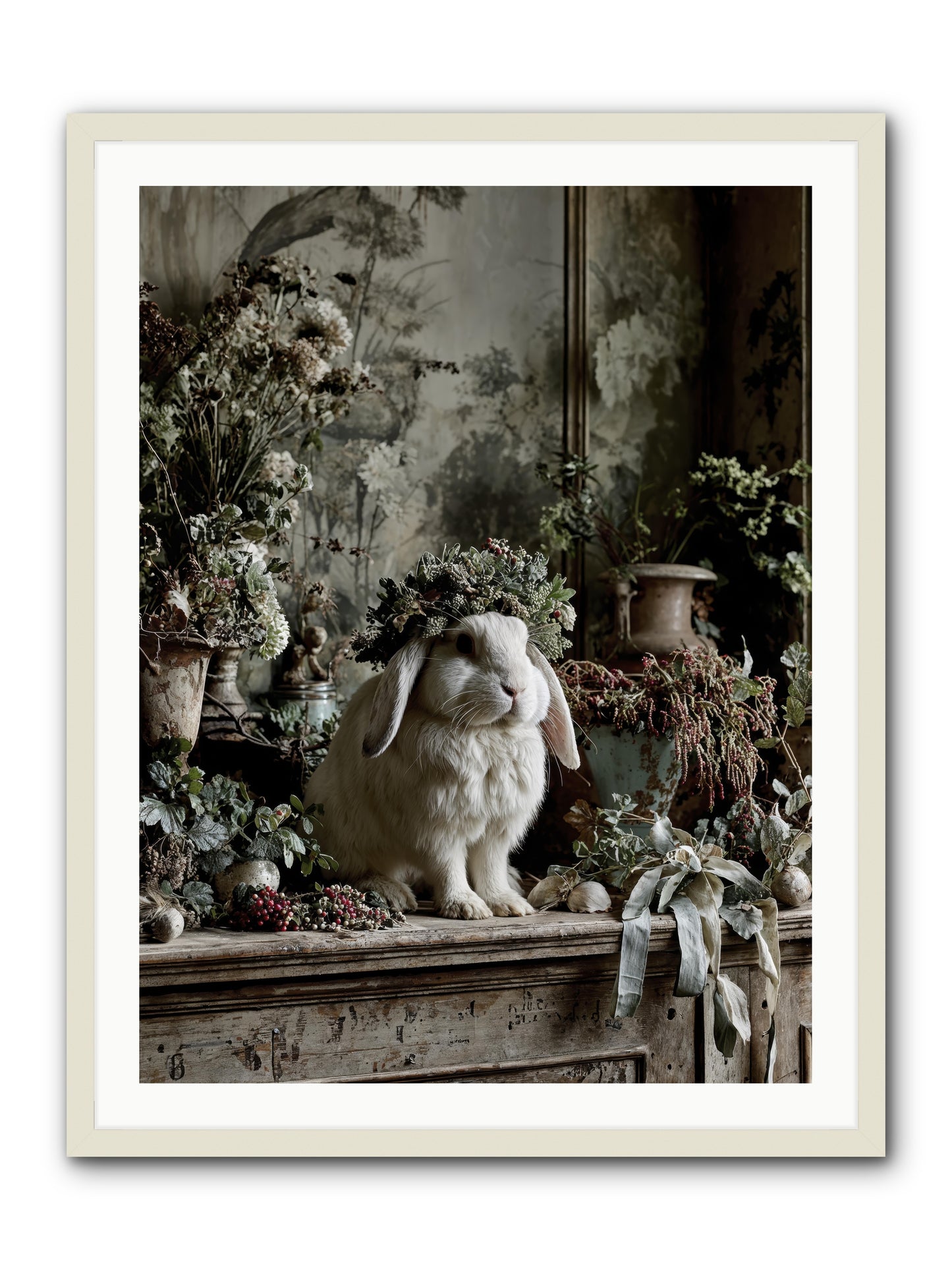 Nettia -- Framed Print - White 30x40
