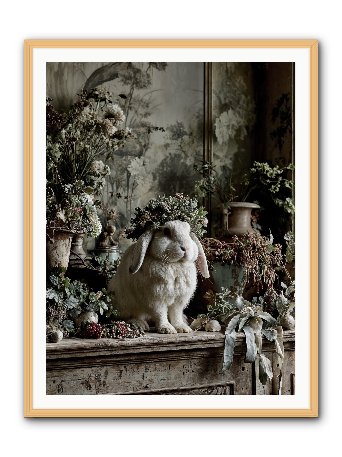 Nettia -- Framed Print - Natural 36x48