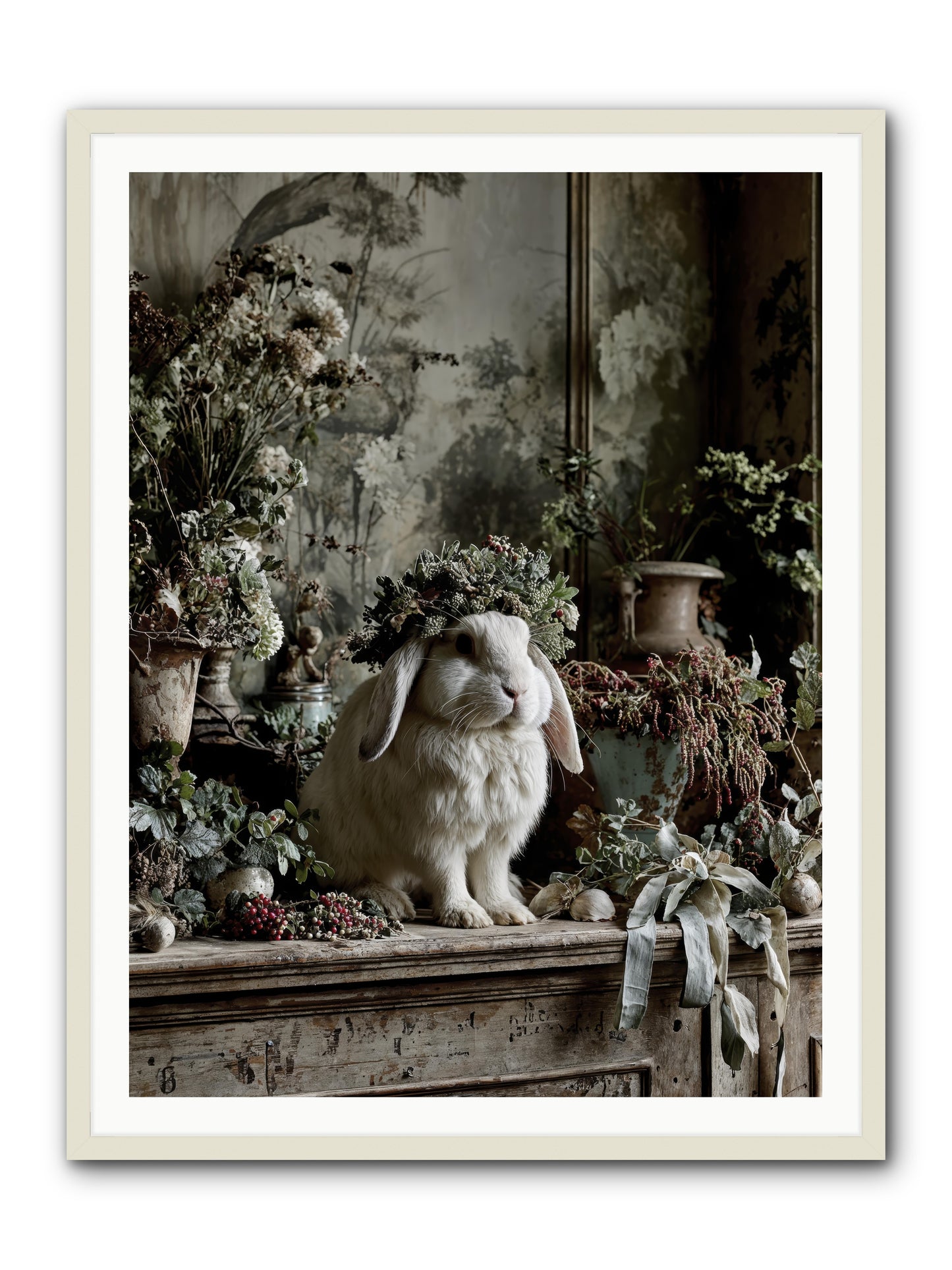 Nettia -- Framed Print - White 36x48