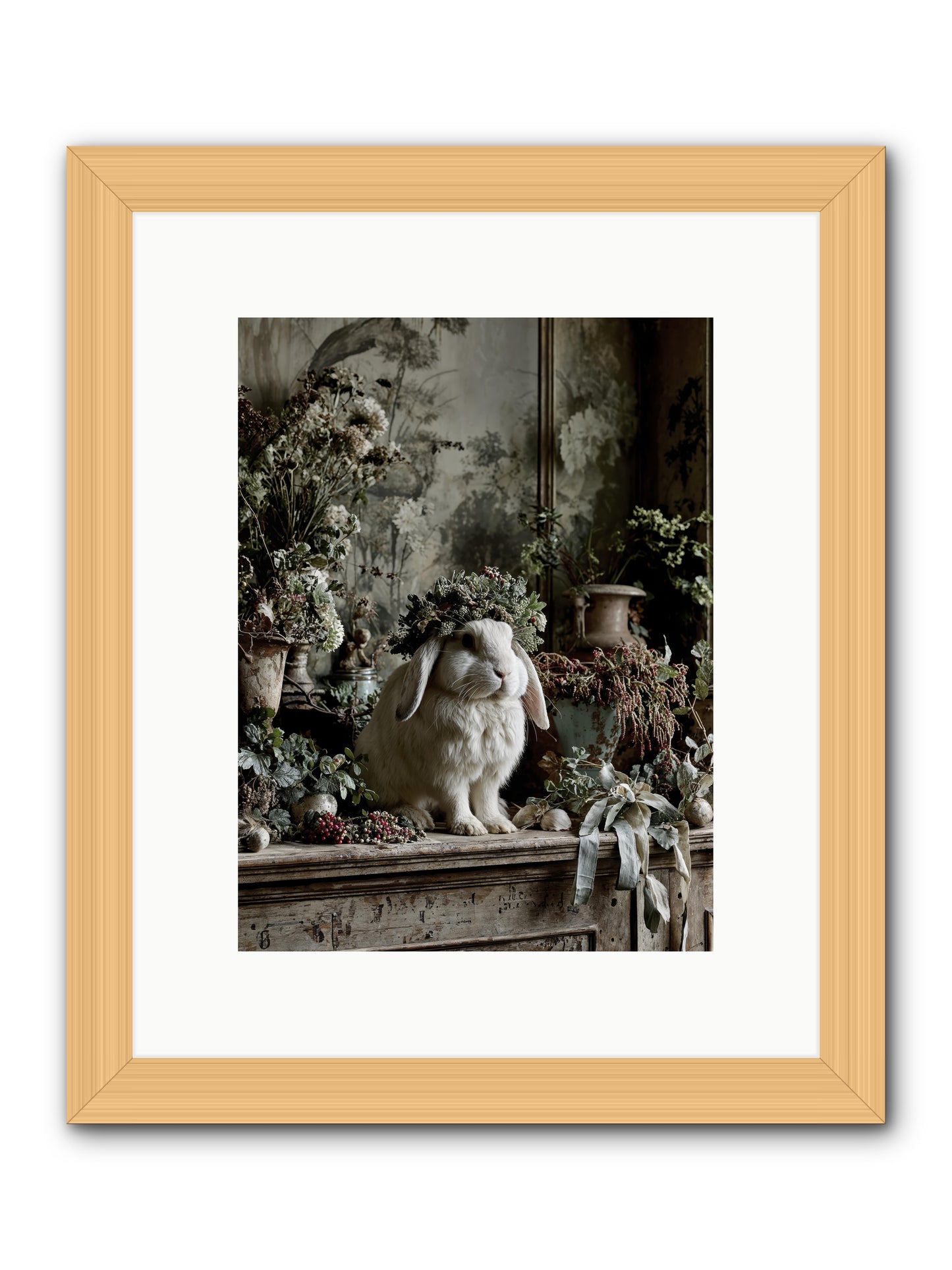 Nettia -- Framed Print - Natural 9x12