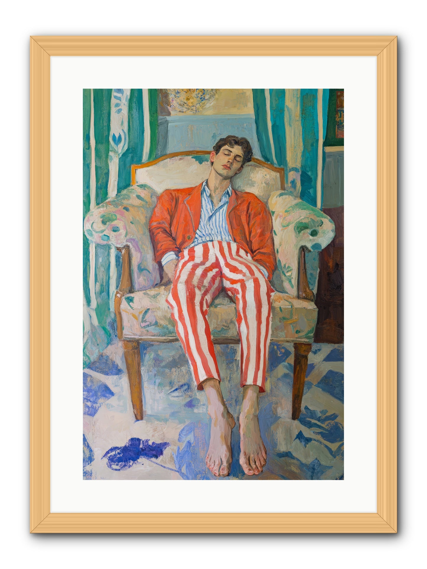 Never-Ending Weekend -- Framed Print - Natural 16x24