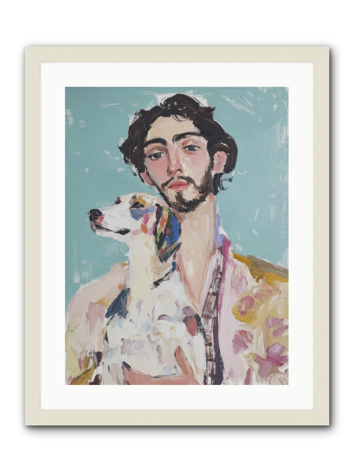 Never Without You -- Framed Print - White 18x24